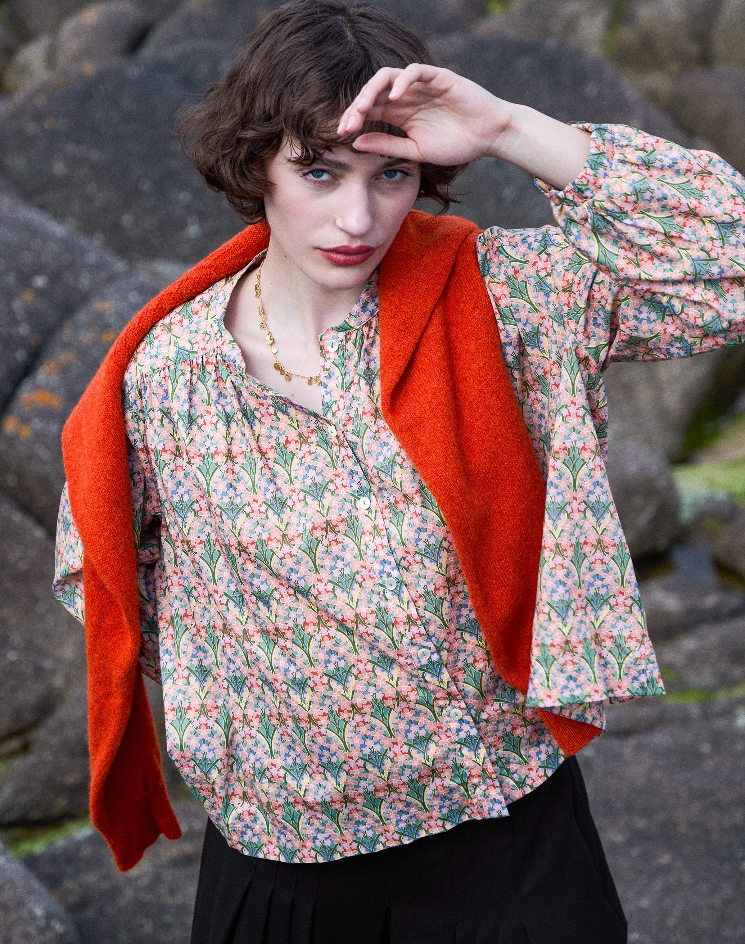 Liberty Print Organic Cotton Smock Shirt