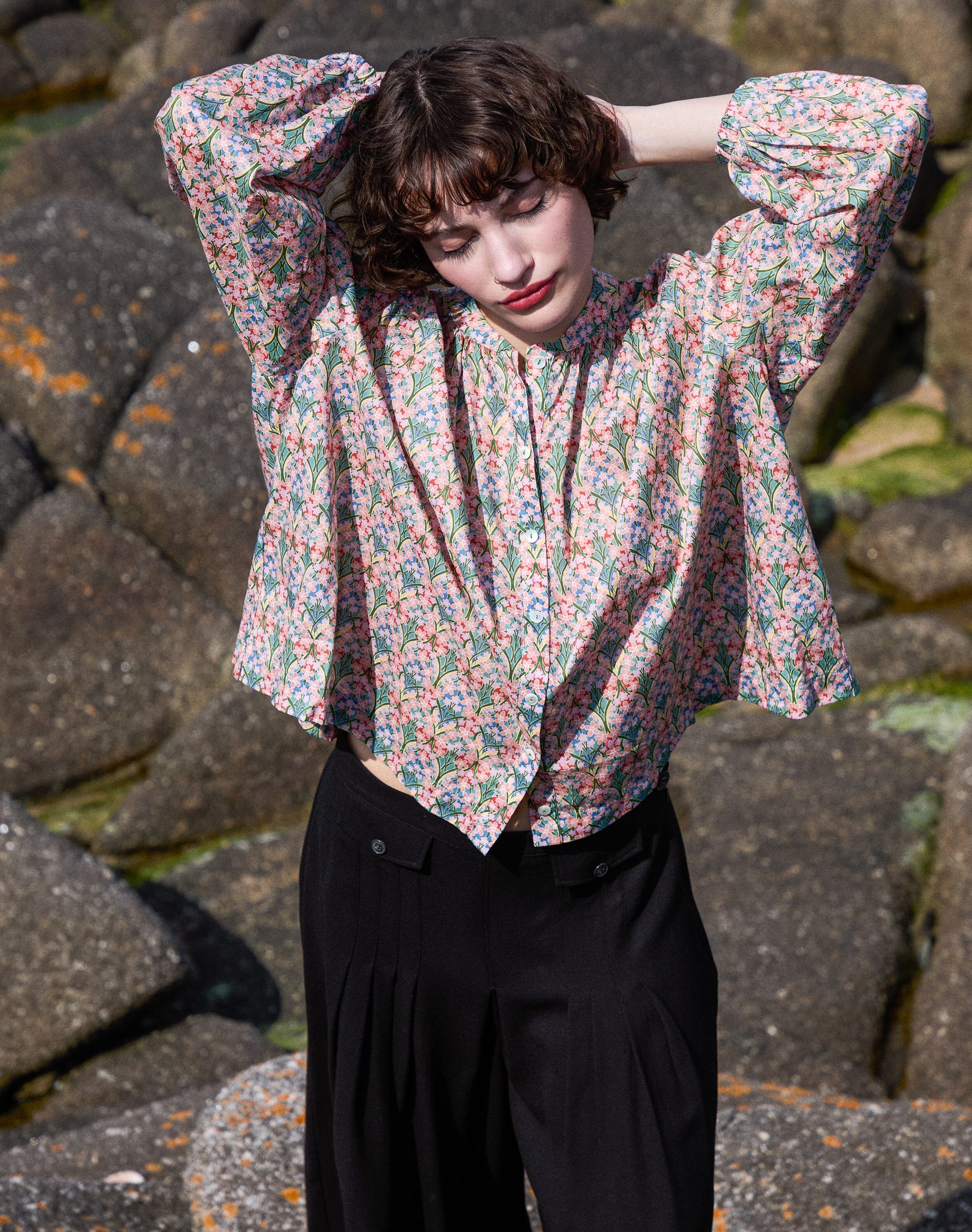 Liberty Print Organic Cotton Smock Shirt