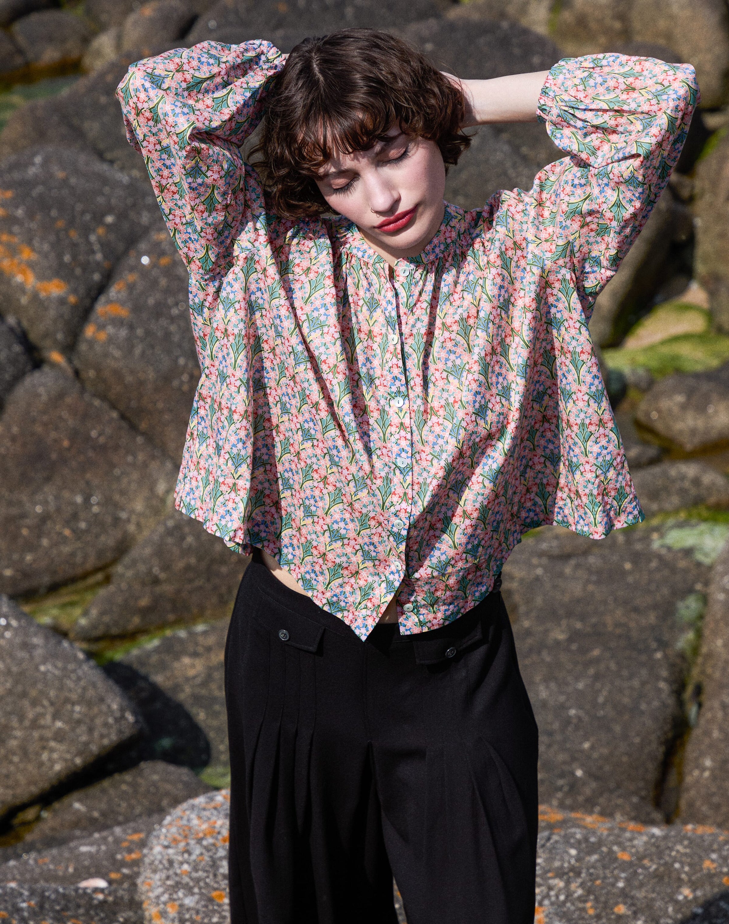 Liberty Print Organic Cotton Smock Shirt