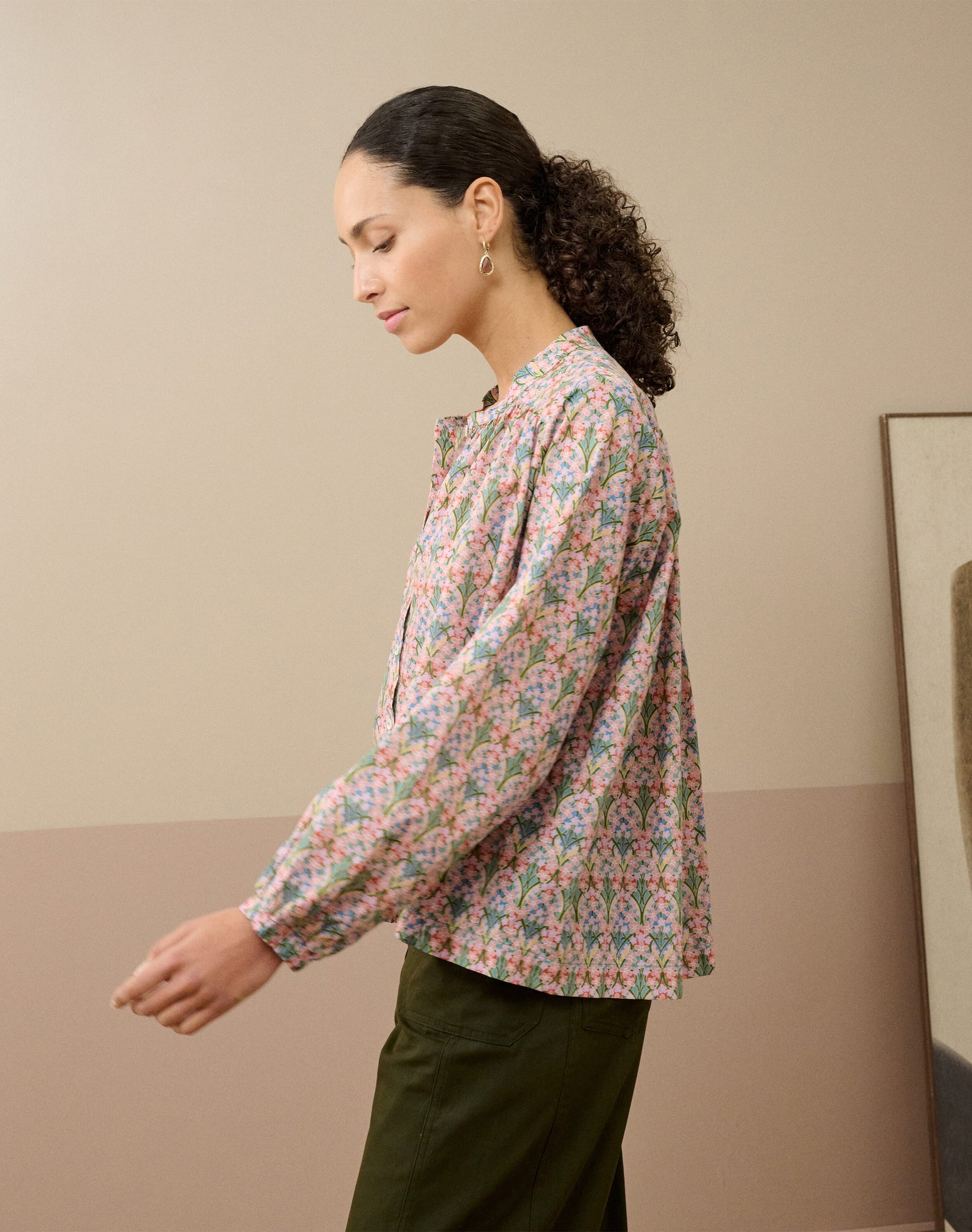 Liberty Print Organic Cotton Smock Shirt