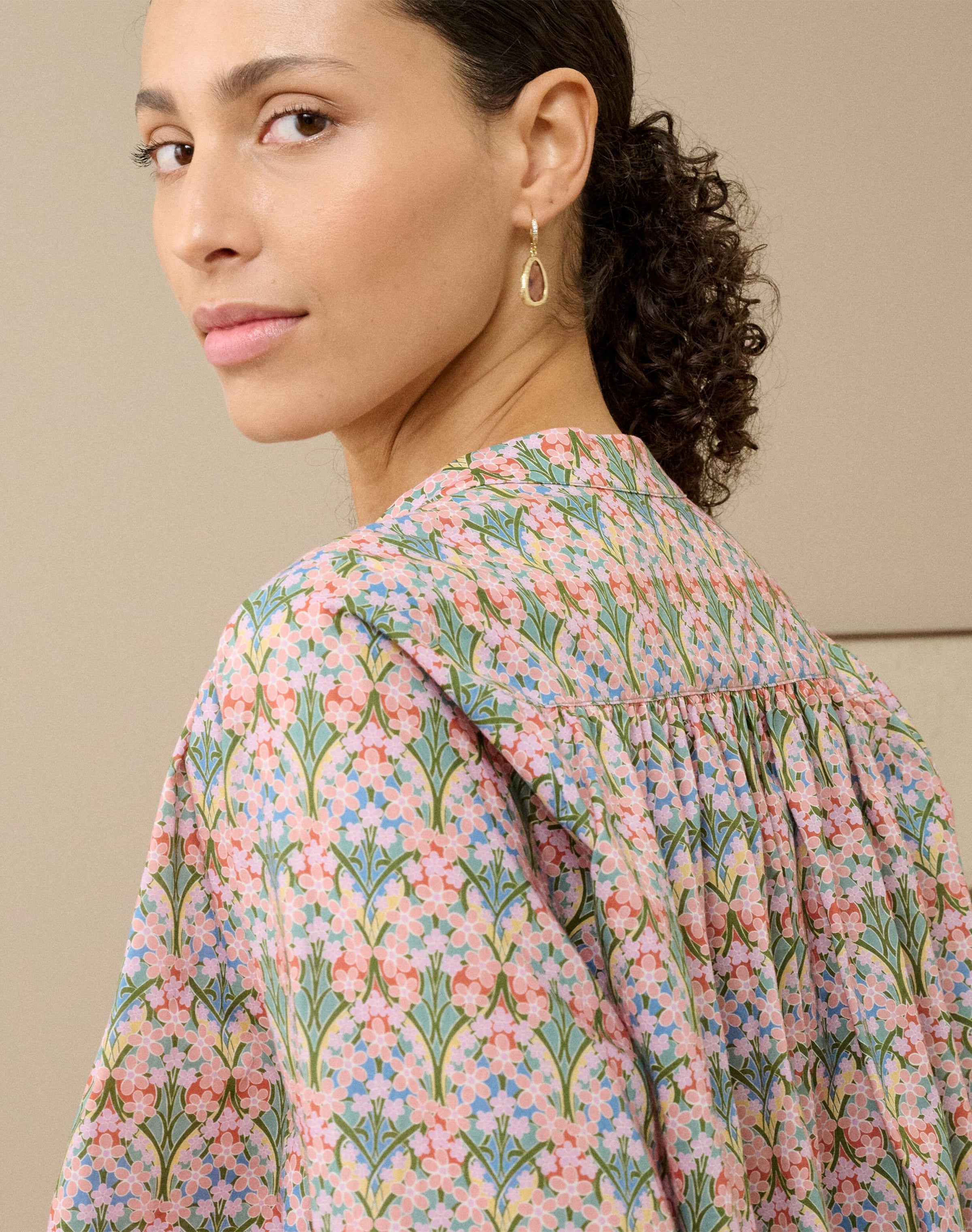 Liberty Print Organic Cotton Smock Shirt
