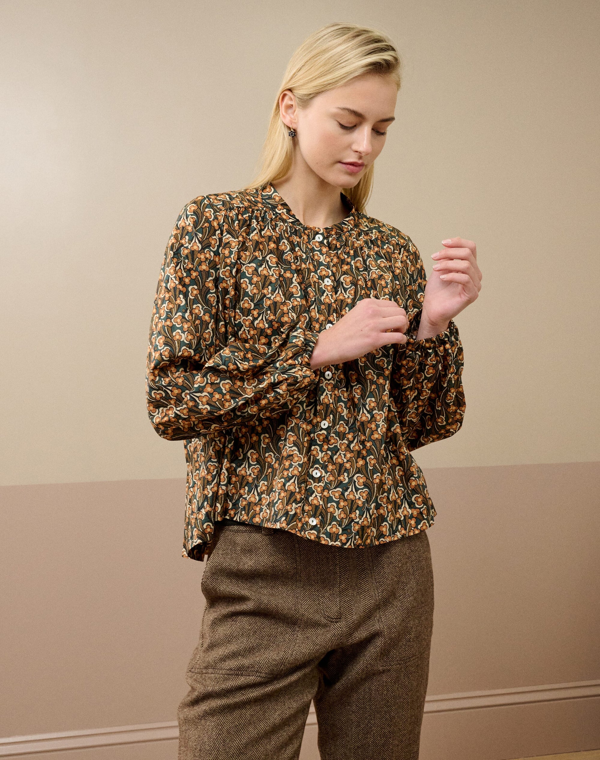 Liberty Print Organic Cotton Smock Shirt