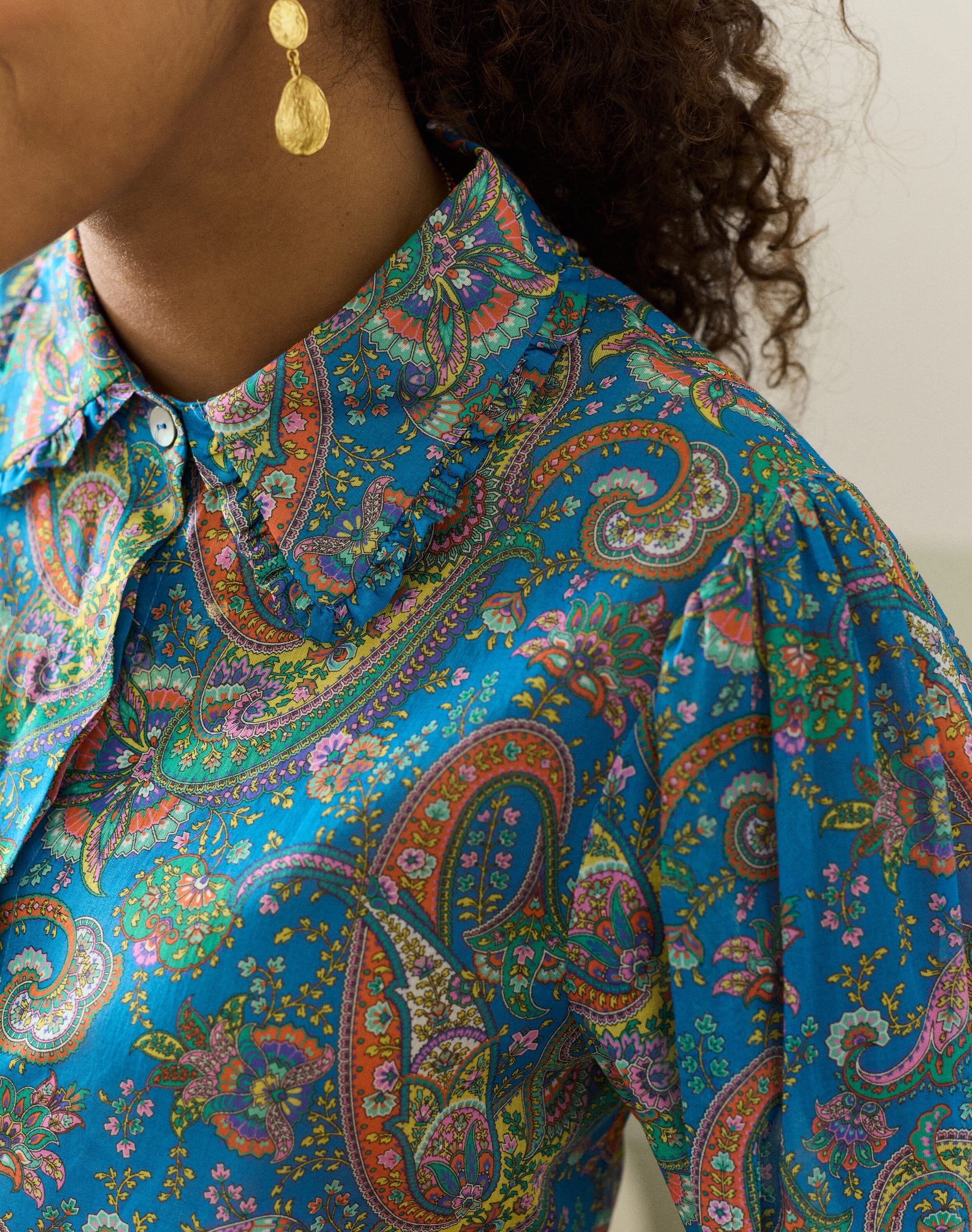 Liberty Print Cotton Chiffon Blouse