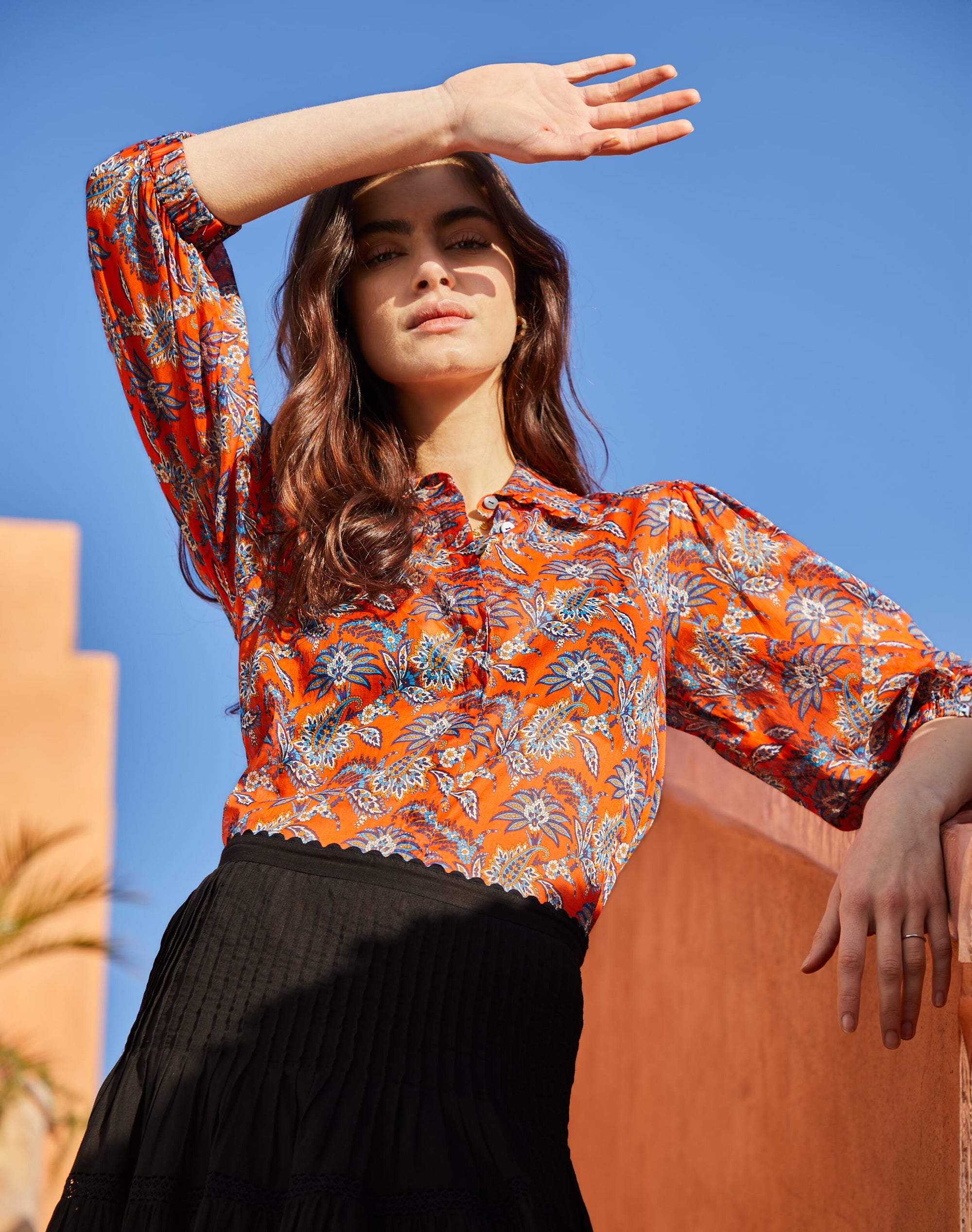 Liberty Print Cotton Chiffon Blouse