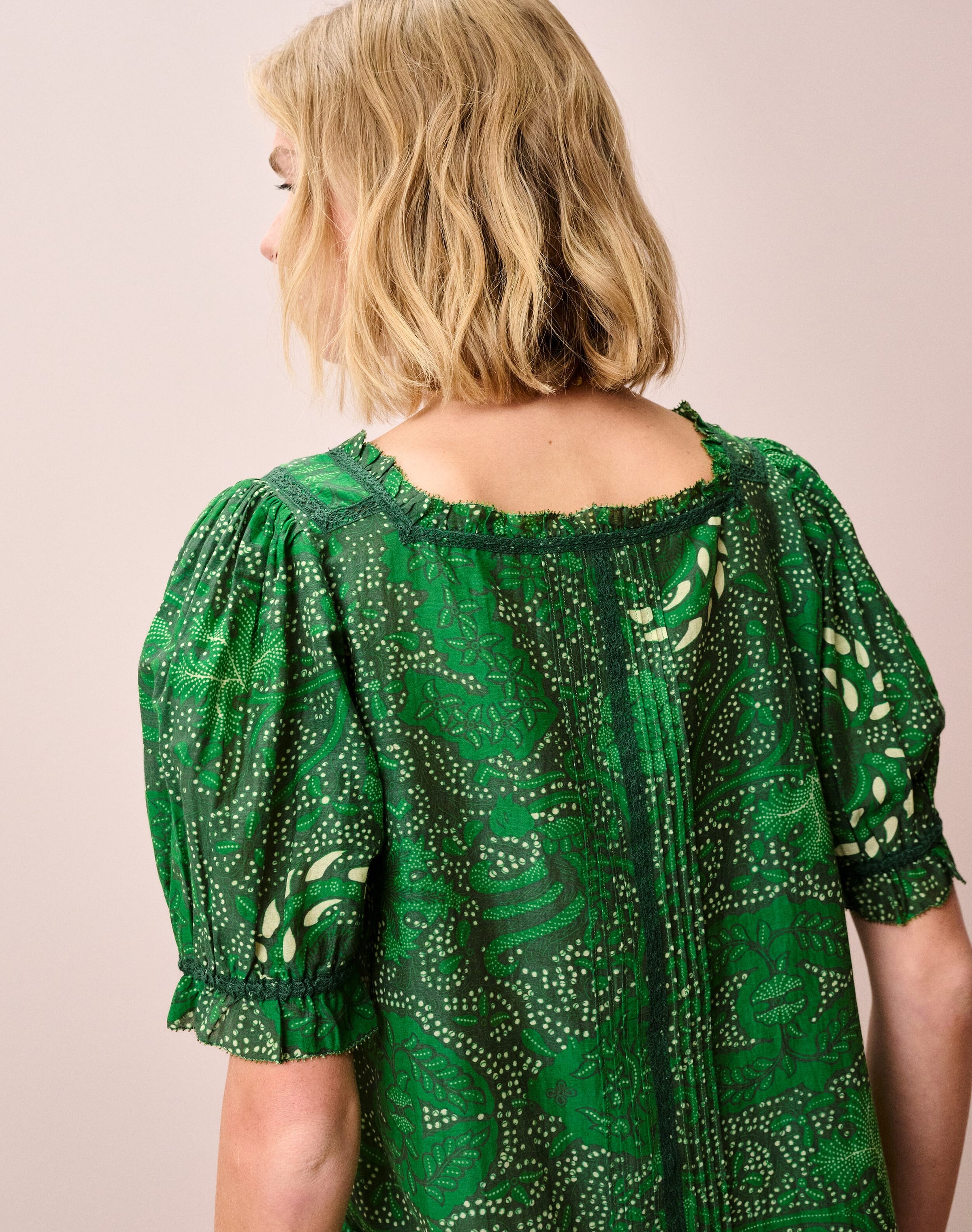 Silk Cotton Batik Print Blouse
