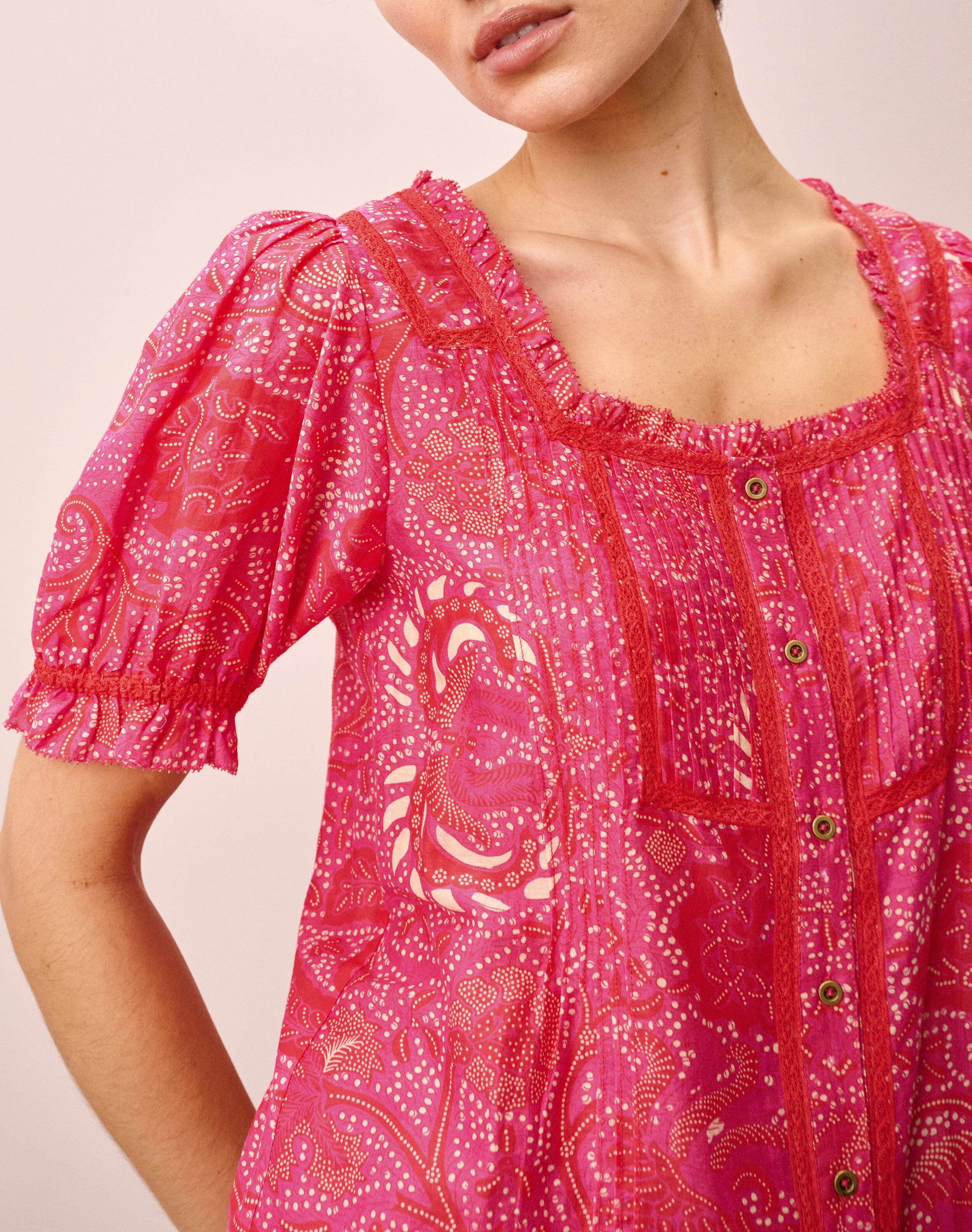 Silk Cotton Batik Print Blouse