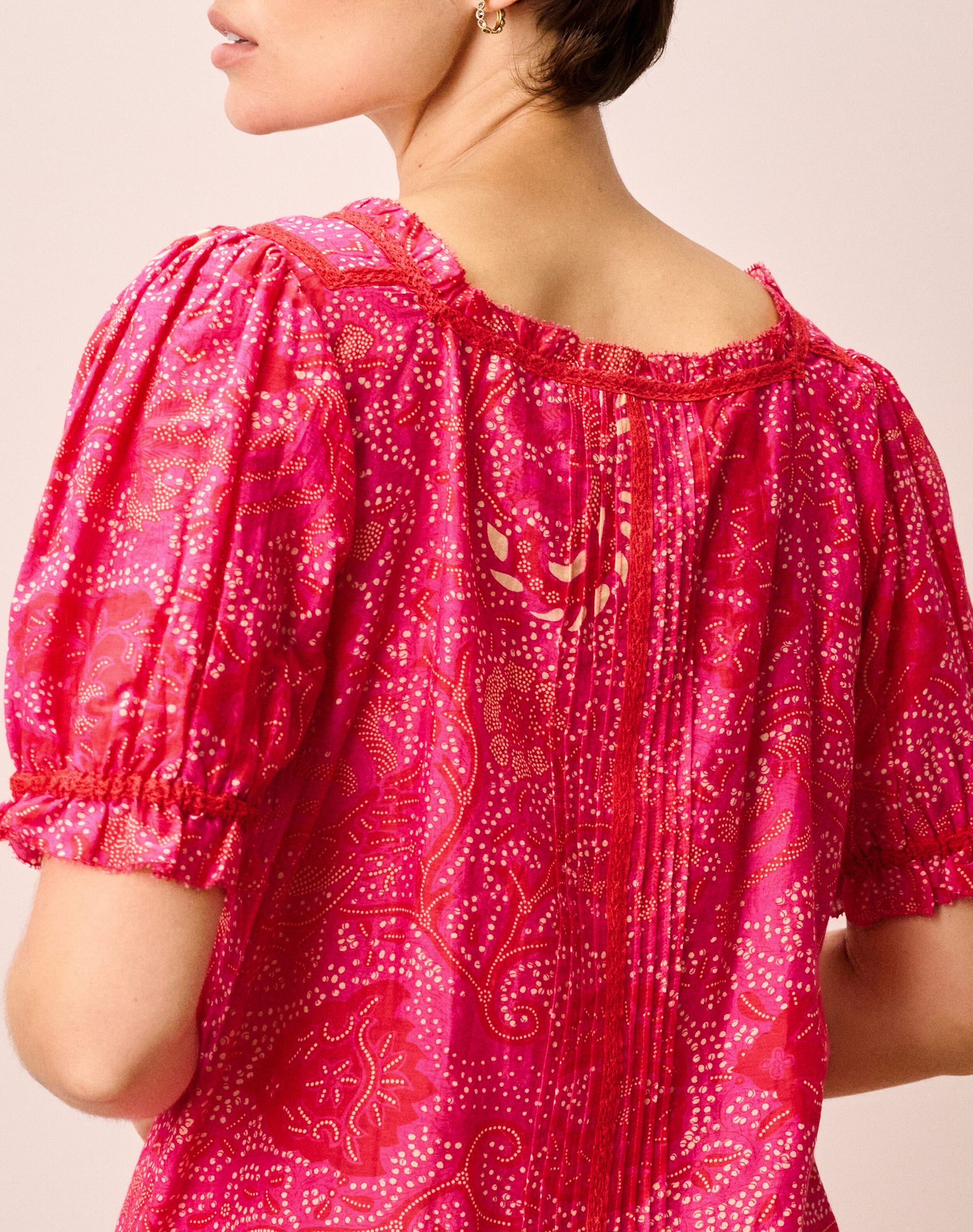 Silk Cotton Batik Print Blouse
