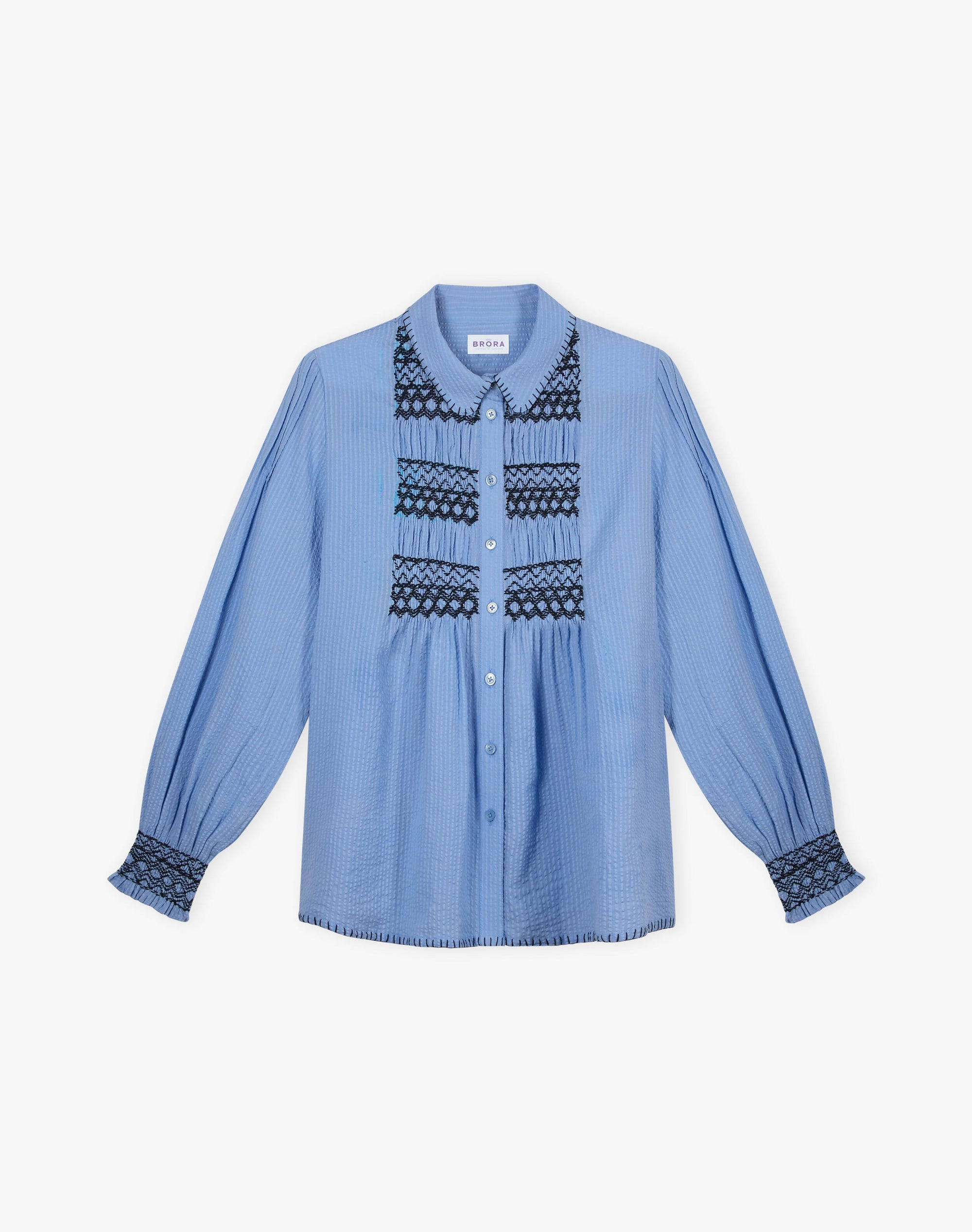 Smocked Cotton Blouse