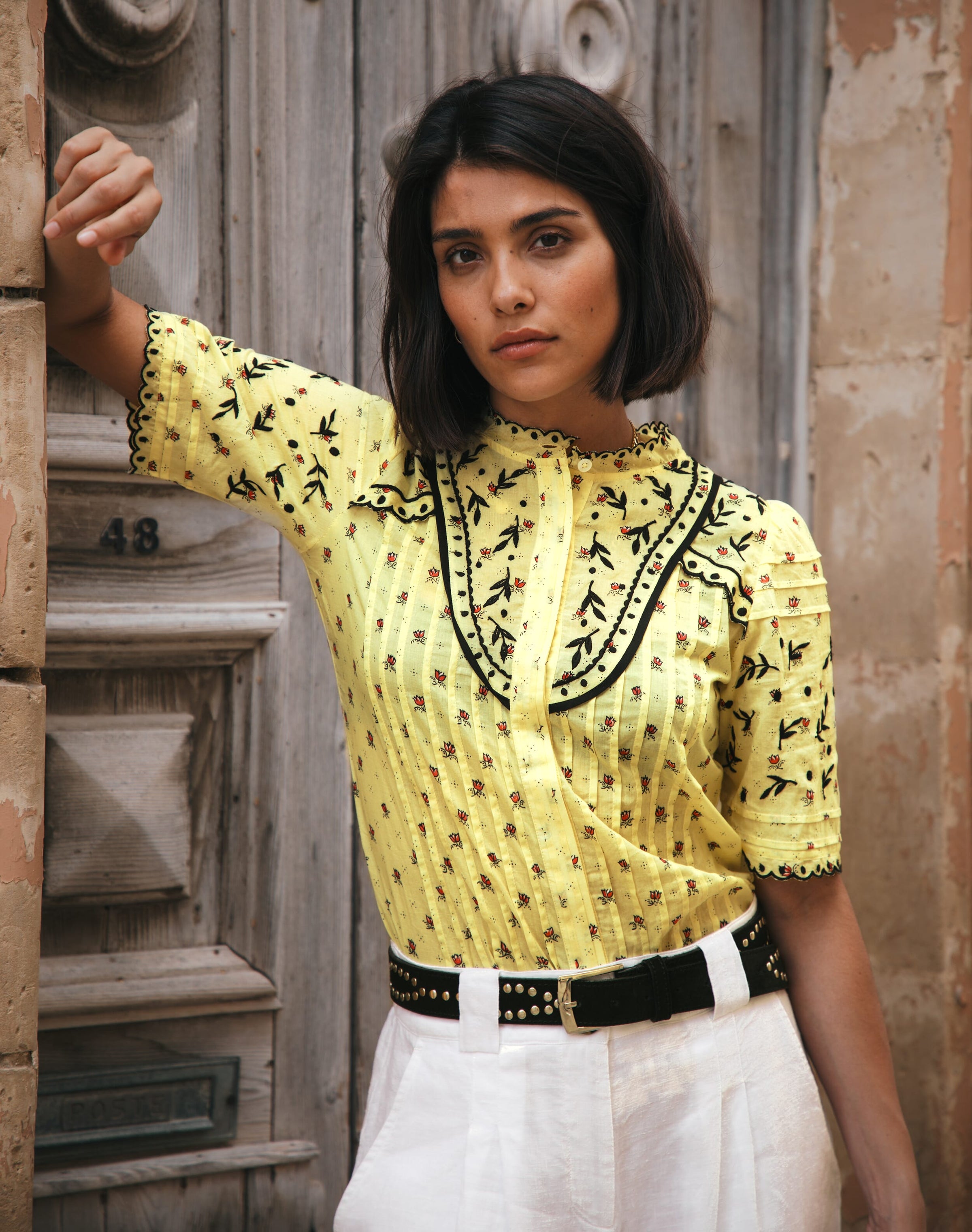 Organic Cotton Floral Print Blouse