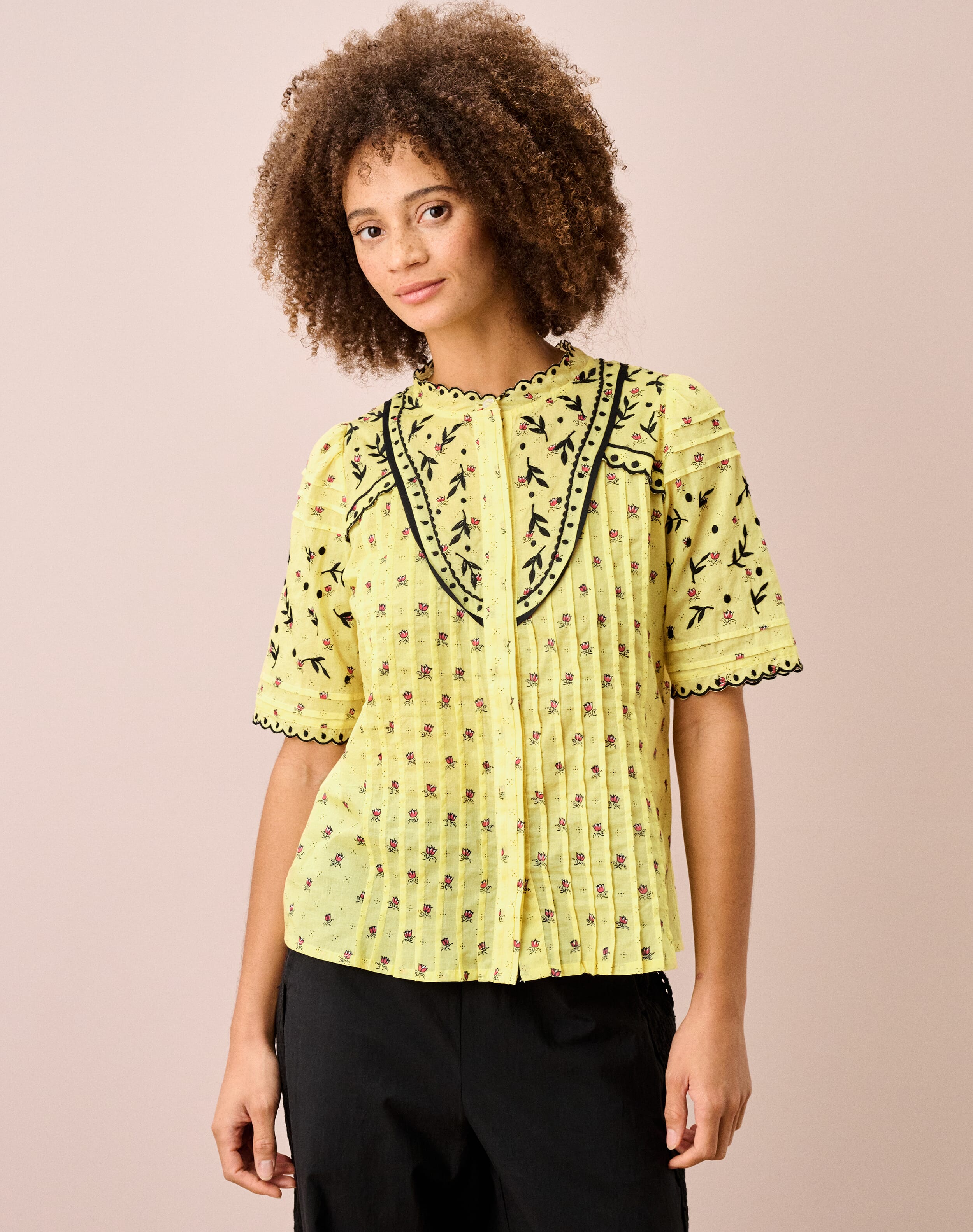 Organic Cotton Floral Print Blouse