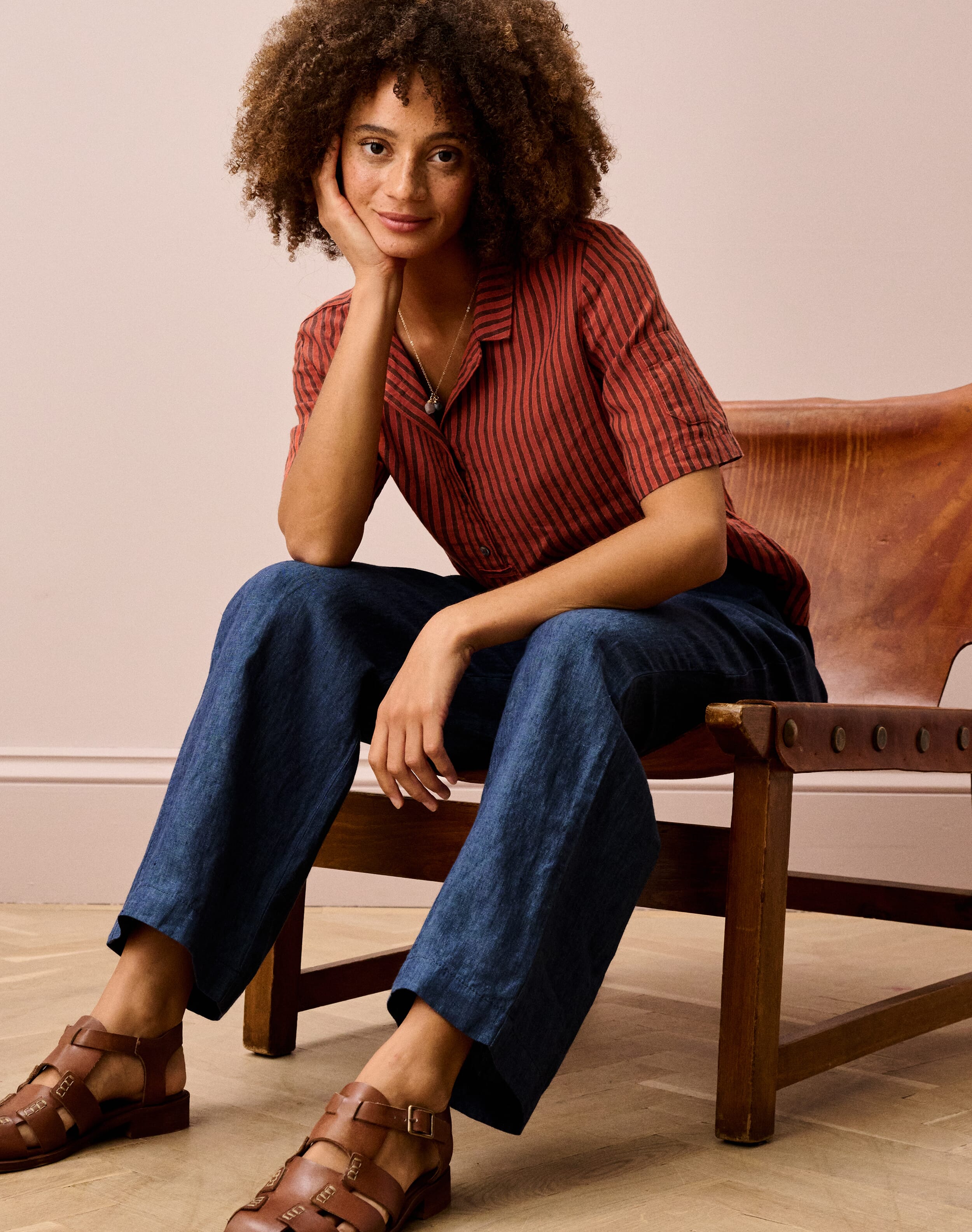 Stripe Linen Utility Shirt