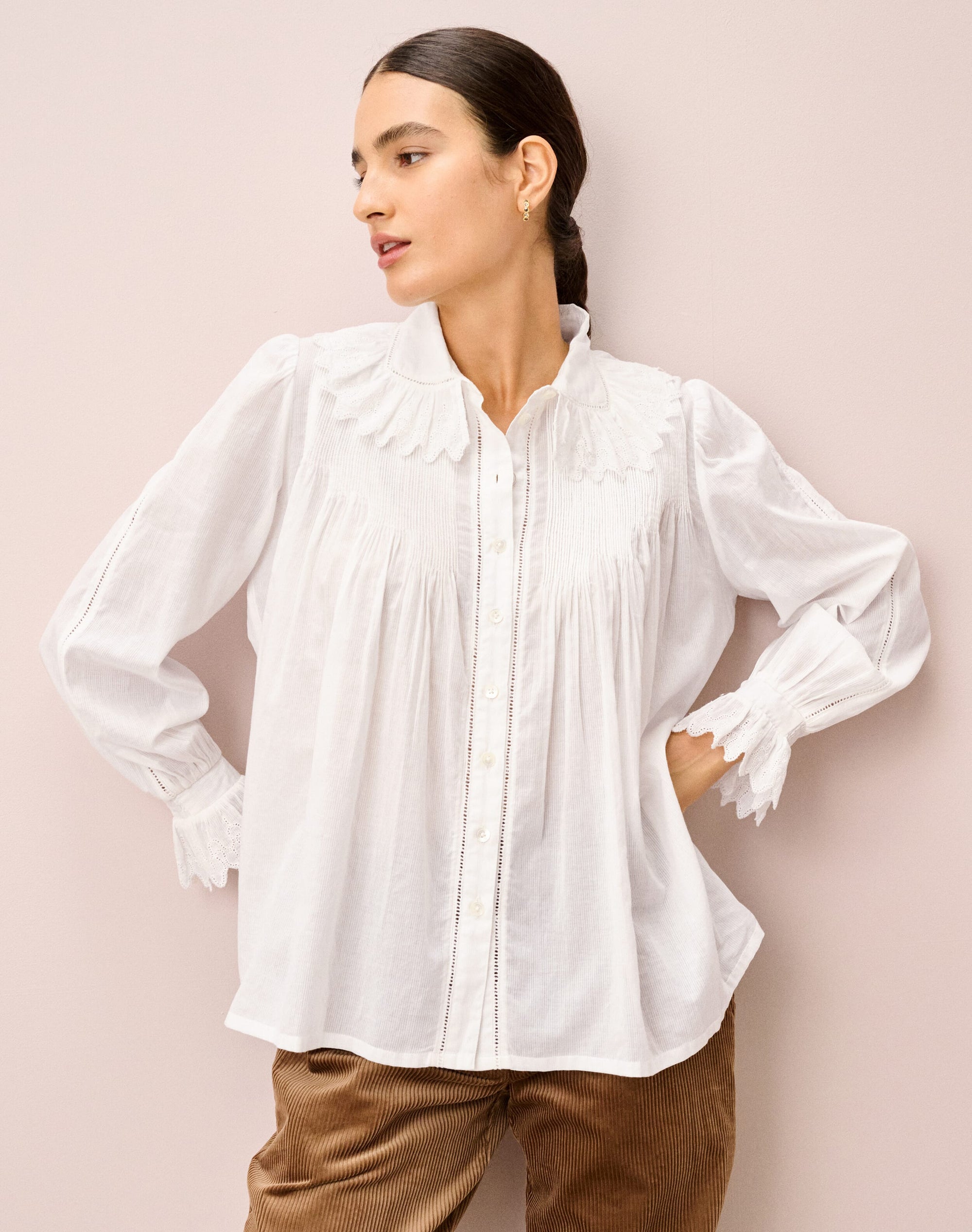 Organic Cotton Frill Collar Blouse