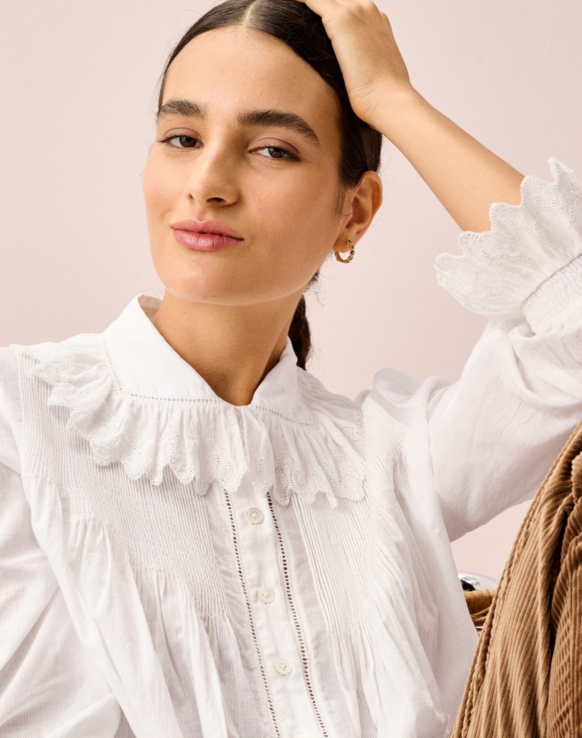 Organic Cotton Frill Collar Blouse