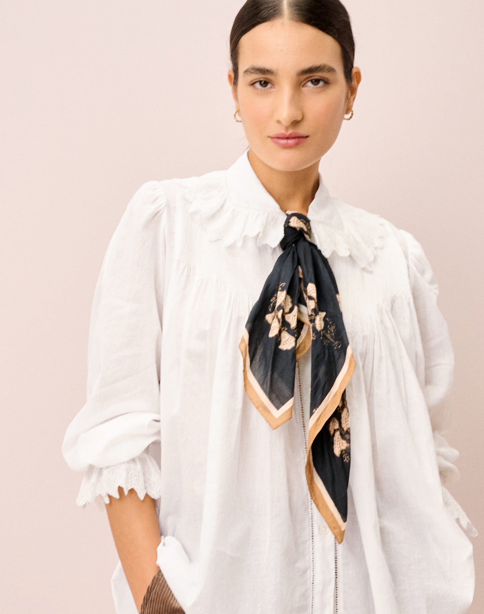 Organic Cotton Frill Collar Blouse