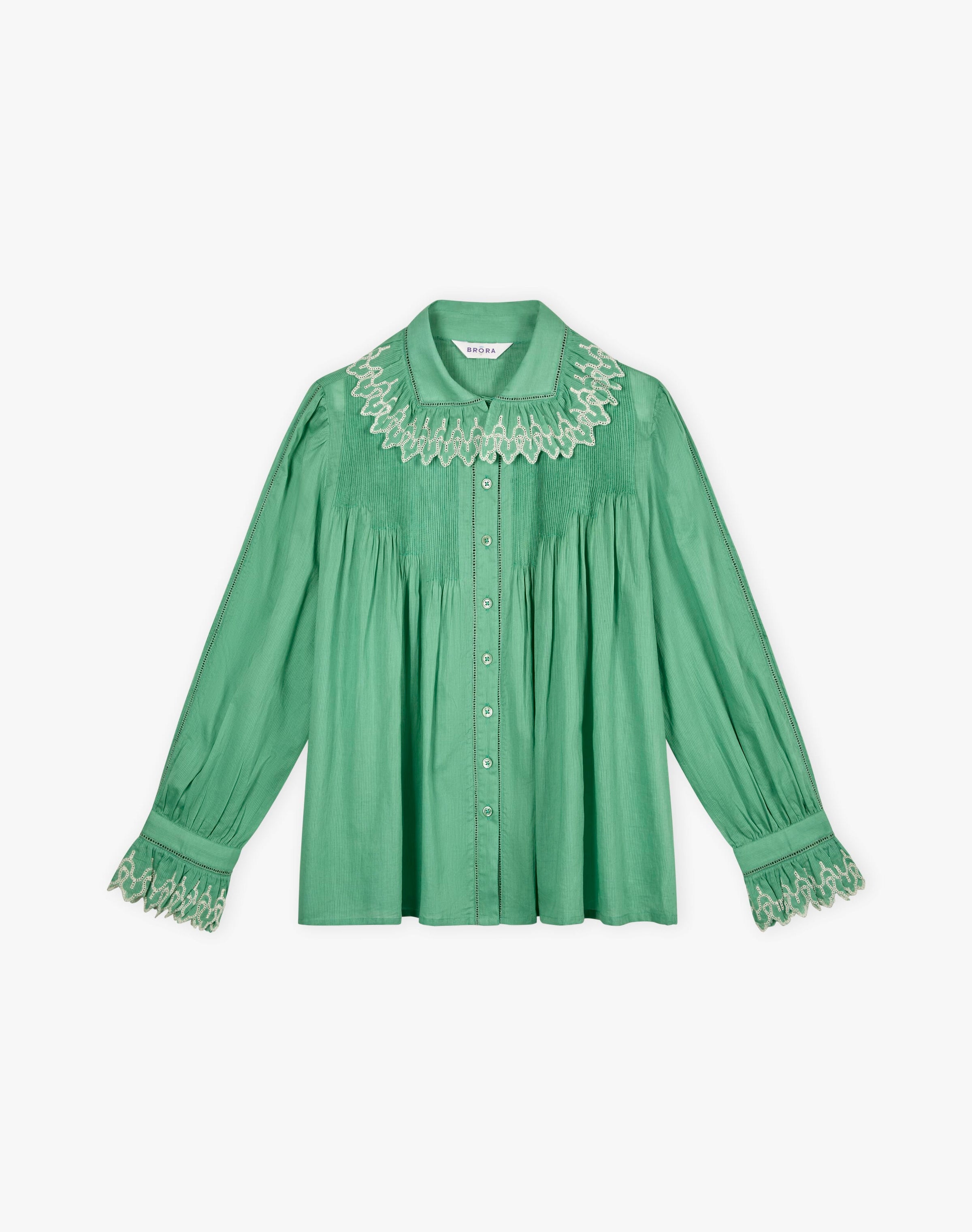 Organic Cotton Frill Collar Blouse