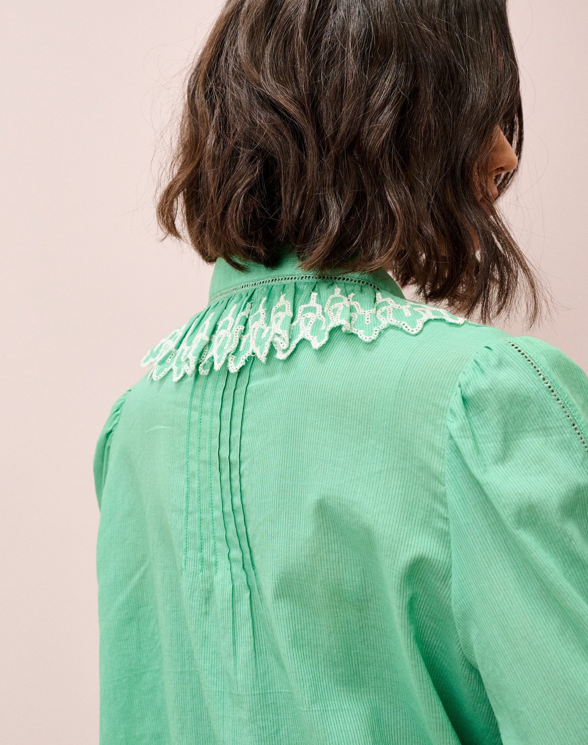 Organic Cotton Frill Collar Blouse