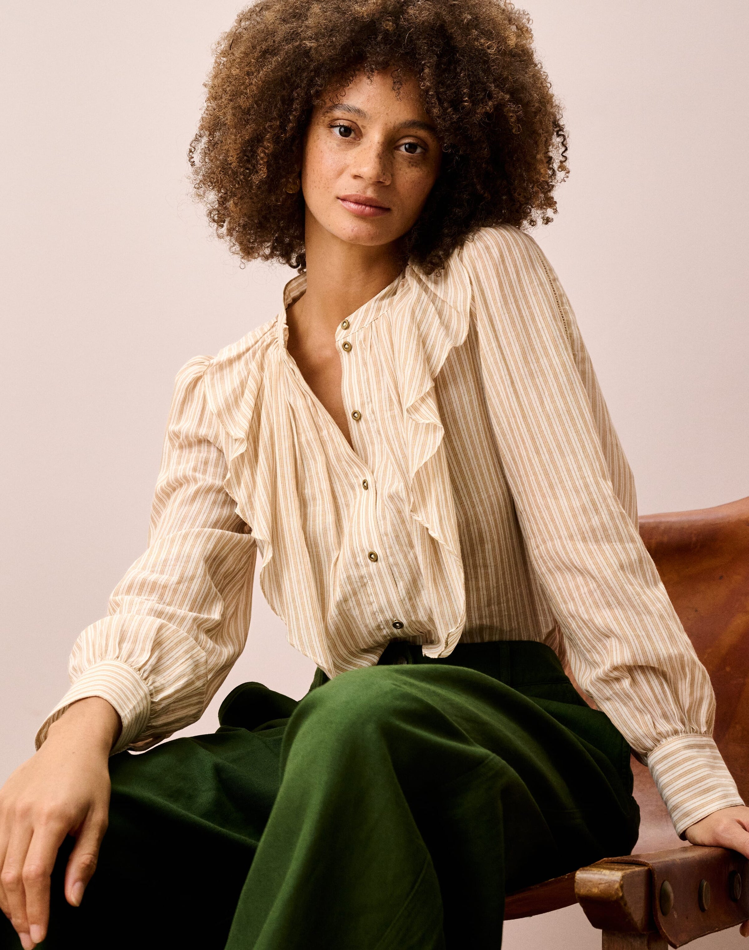 Cotton Fine Stripe Blouse