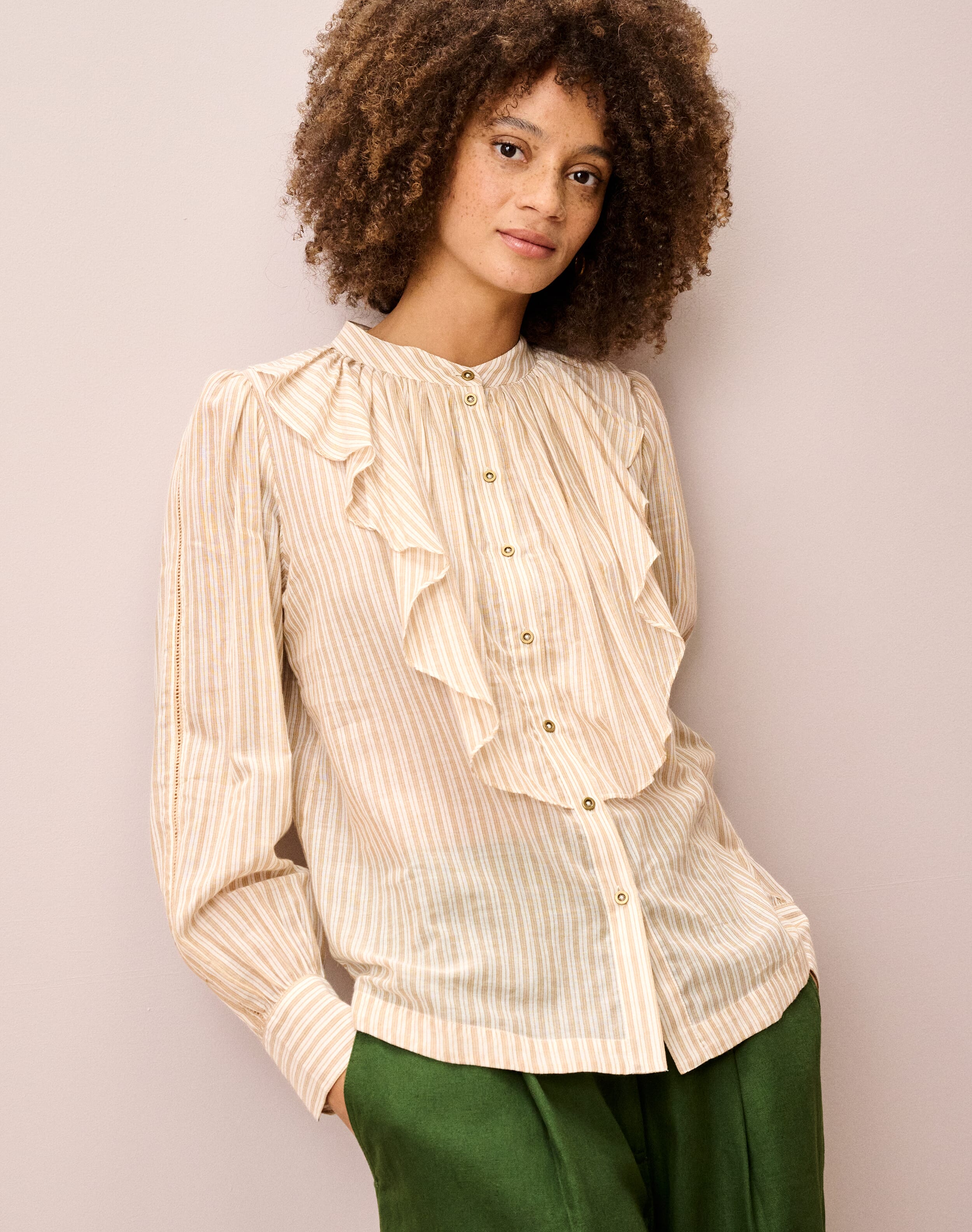 Cotton Fine Stripe Blouse