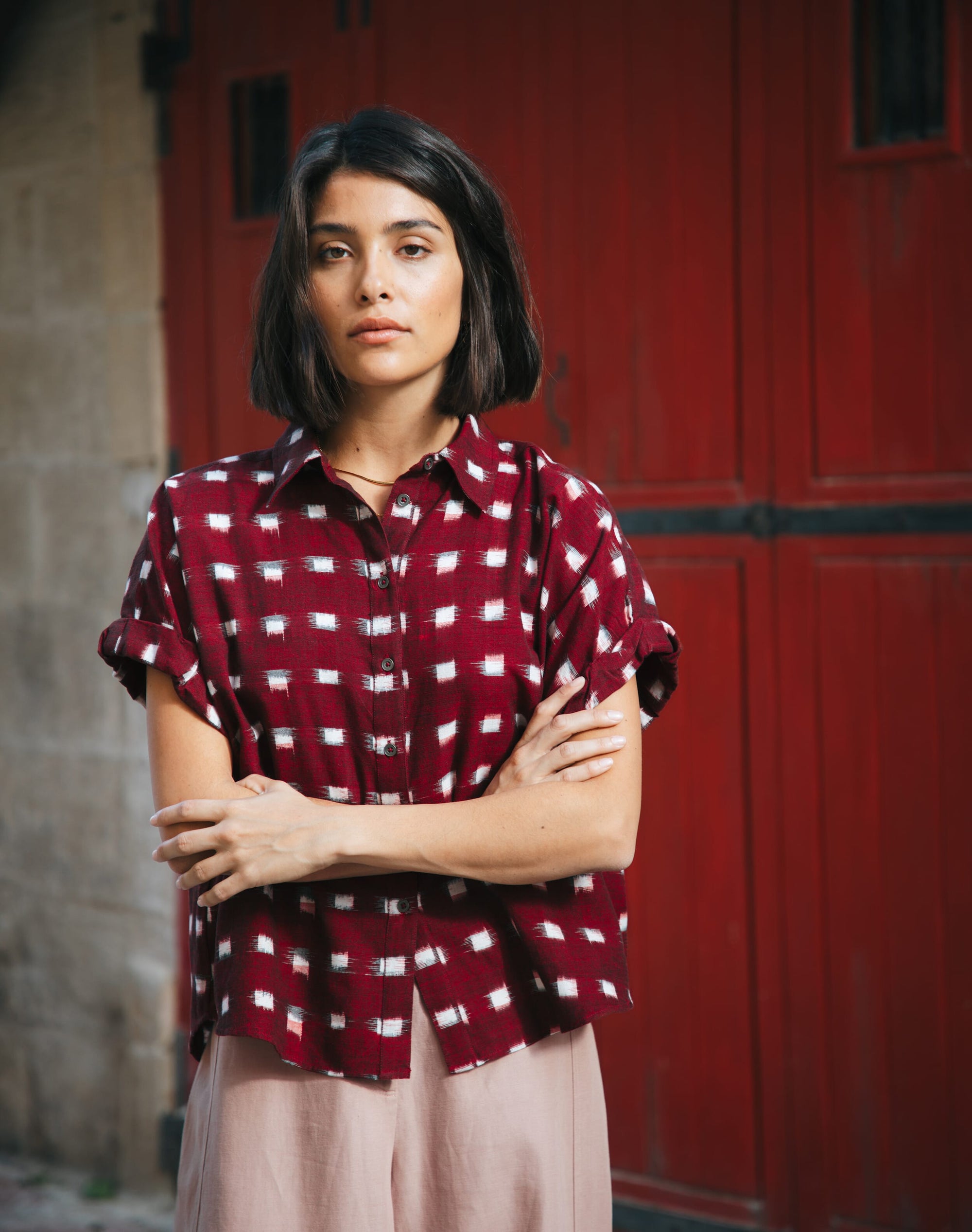 Cotton Ikat Utility Shirt