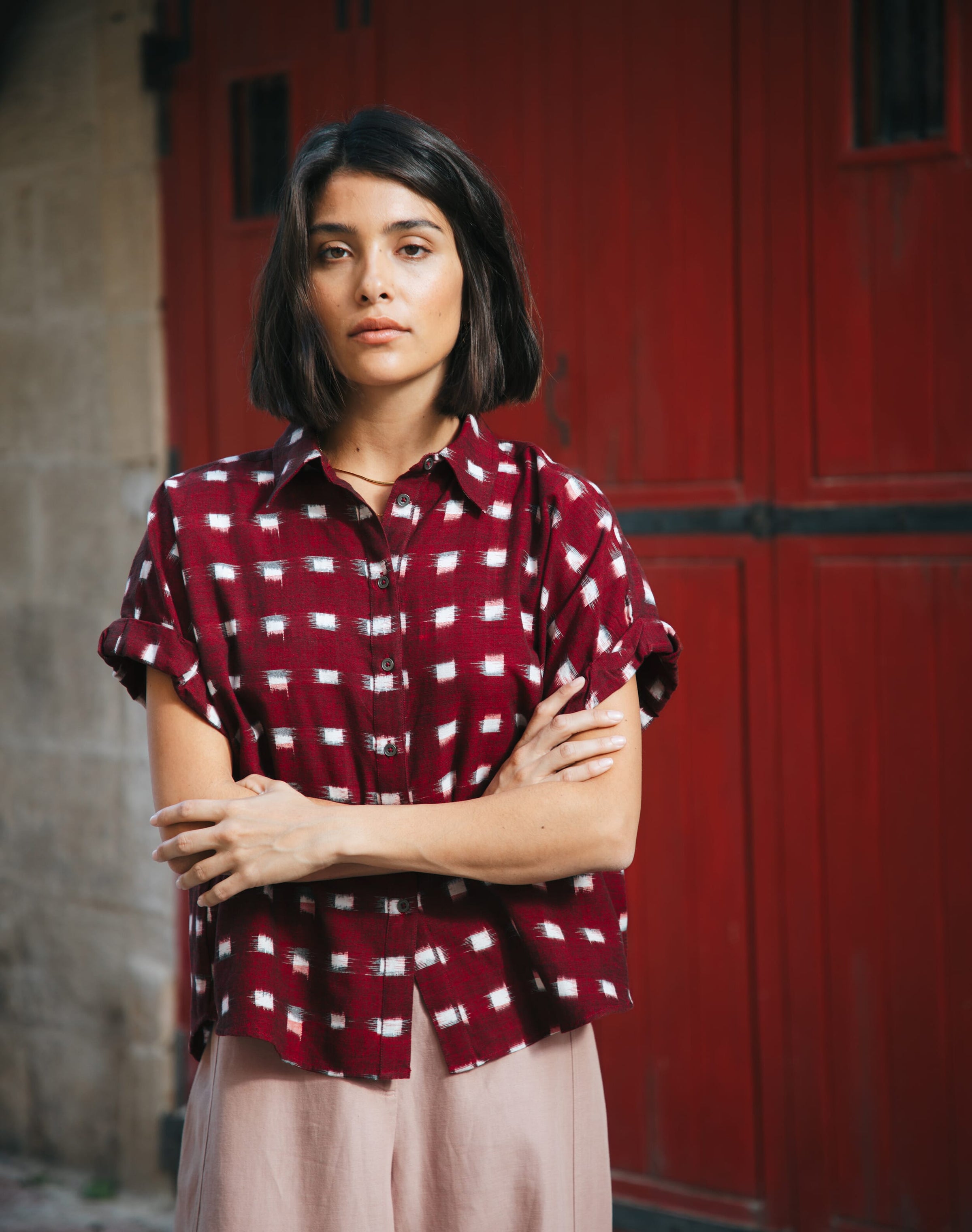 Cotton Ikat Utility Shirt