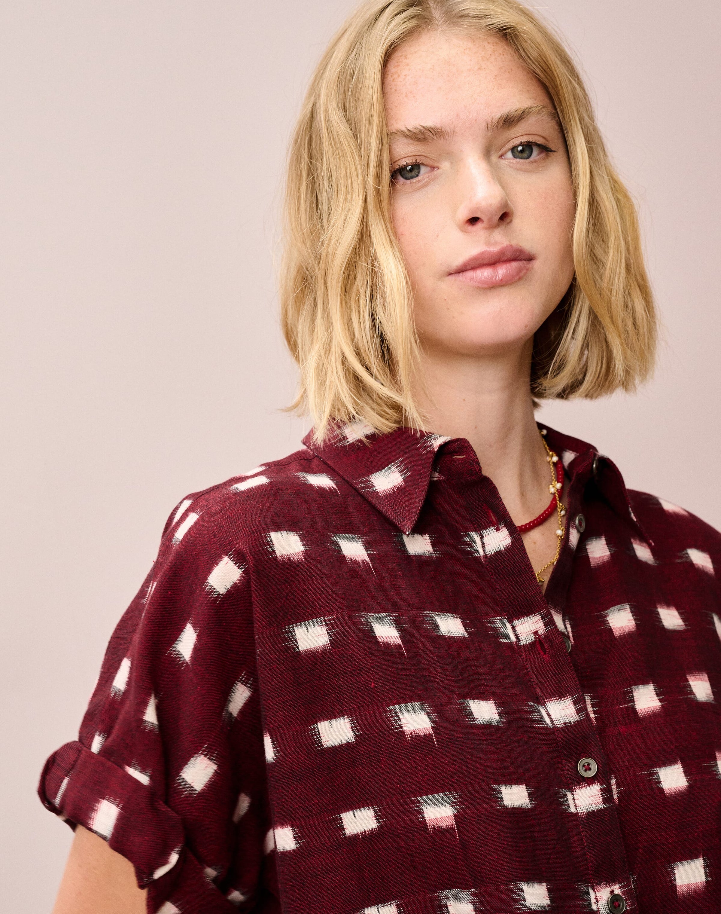 Cotton Ikat Utility Shirt