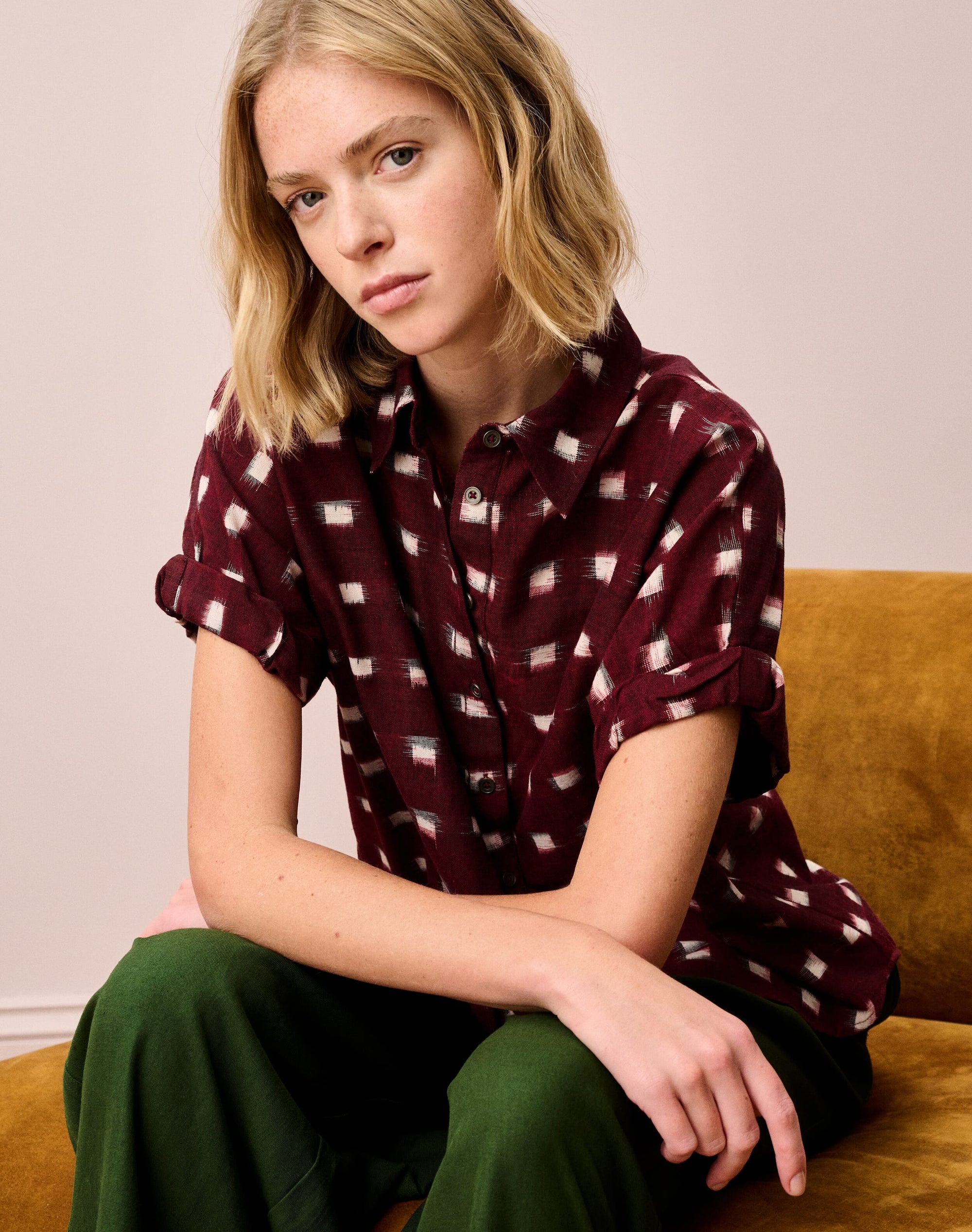 Cotton Ikat Utility Shirt