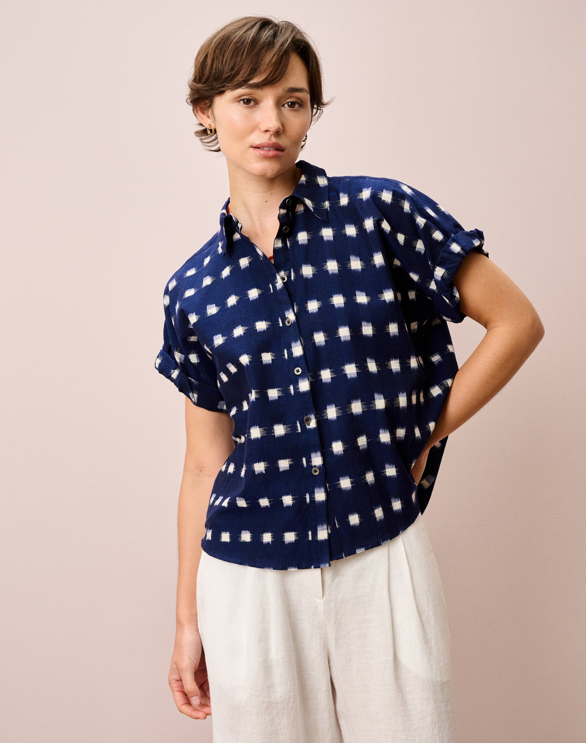 Cotton Ikat Utility Shirt