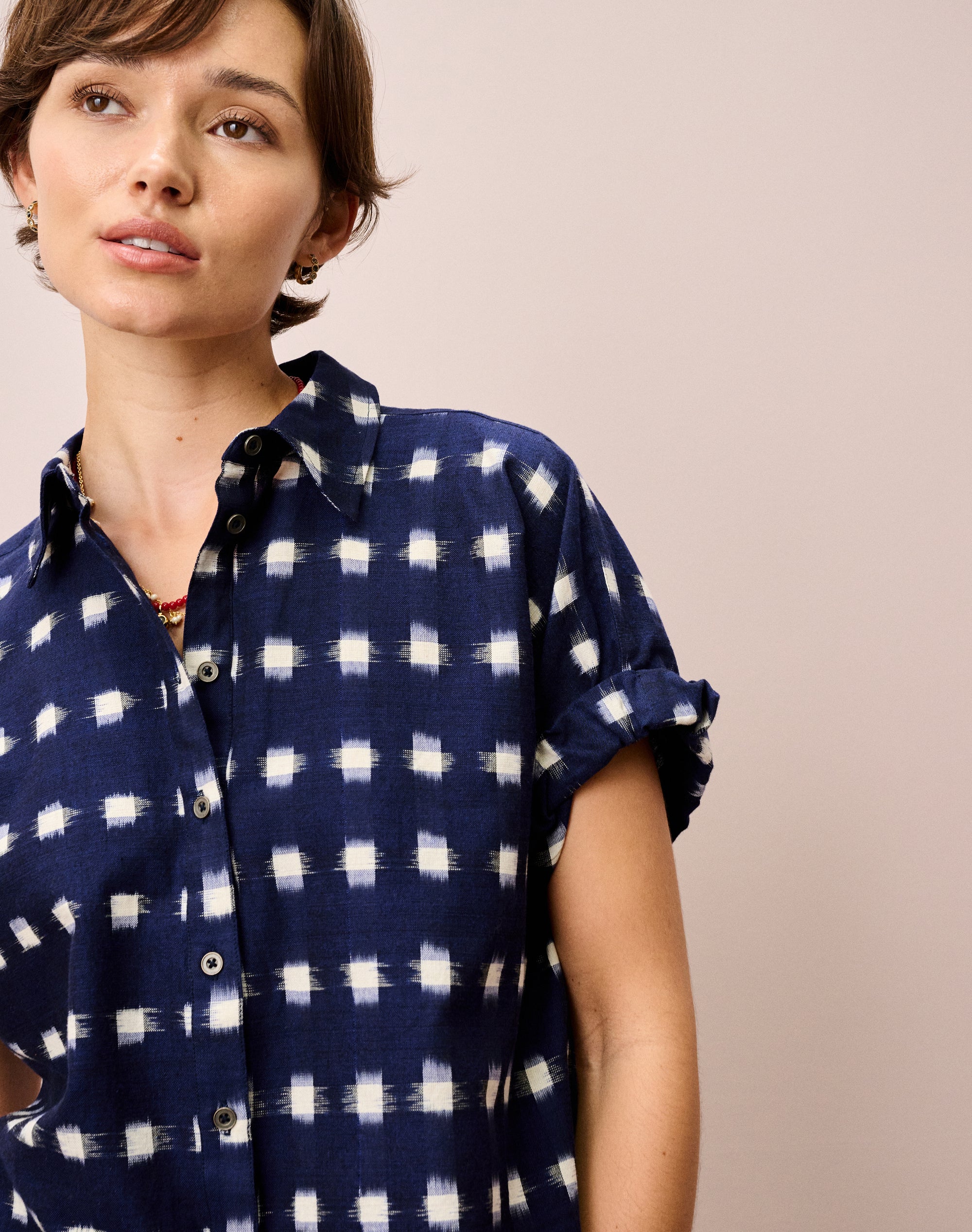Cotton Ikat Utility Shirt