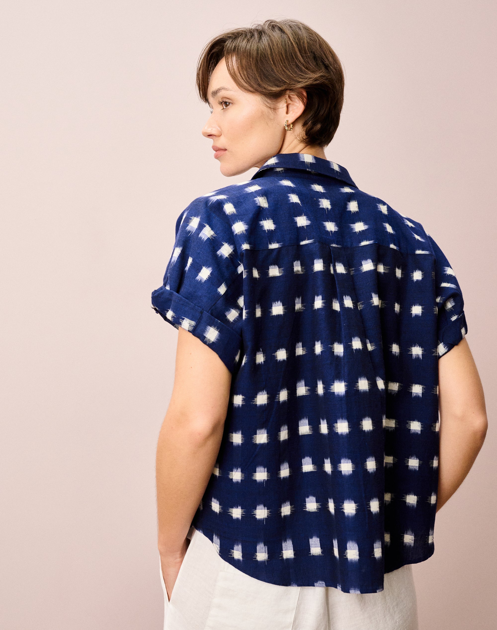 Cotton Ikat Utility Shirt