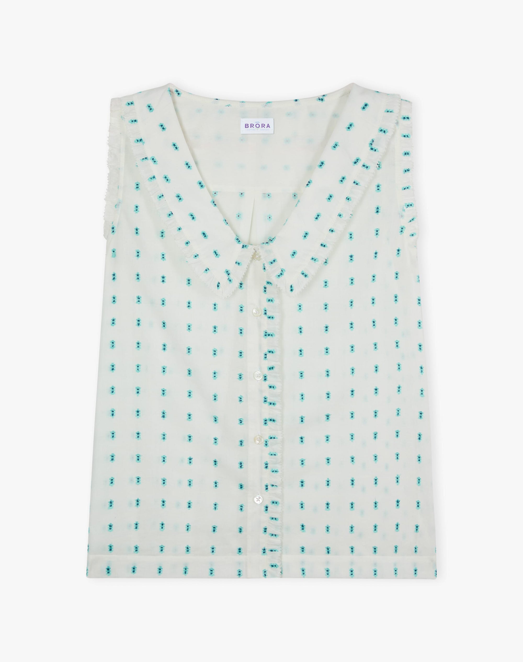 Cotton Dobby Sleeveless Blouse