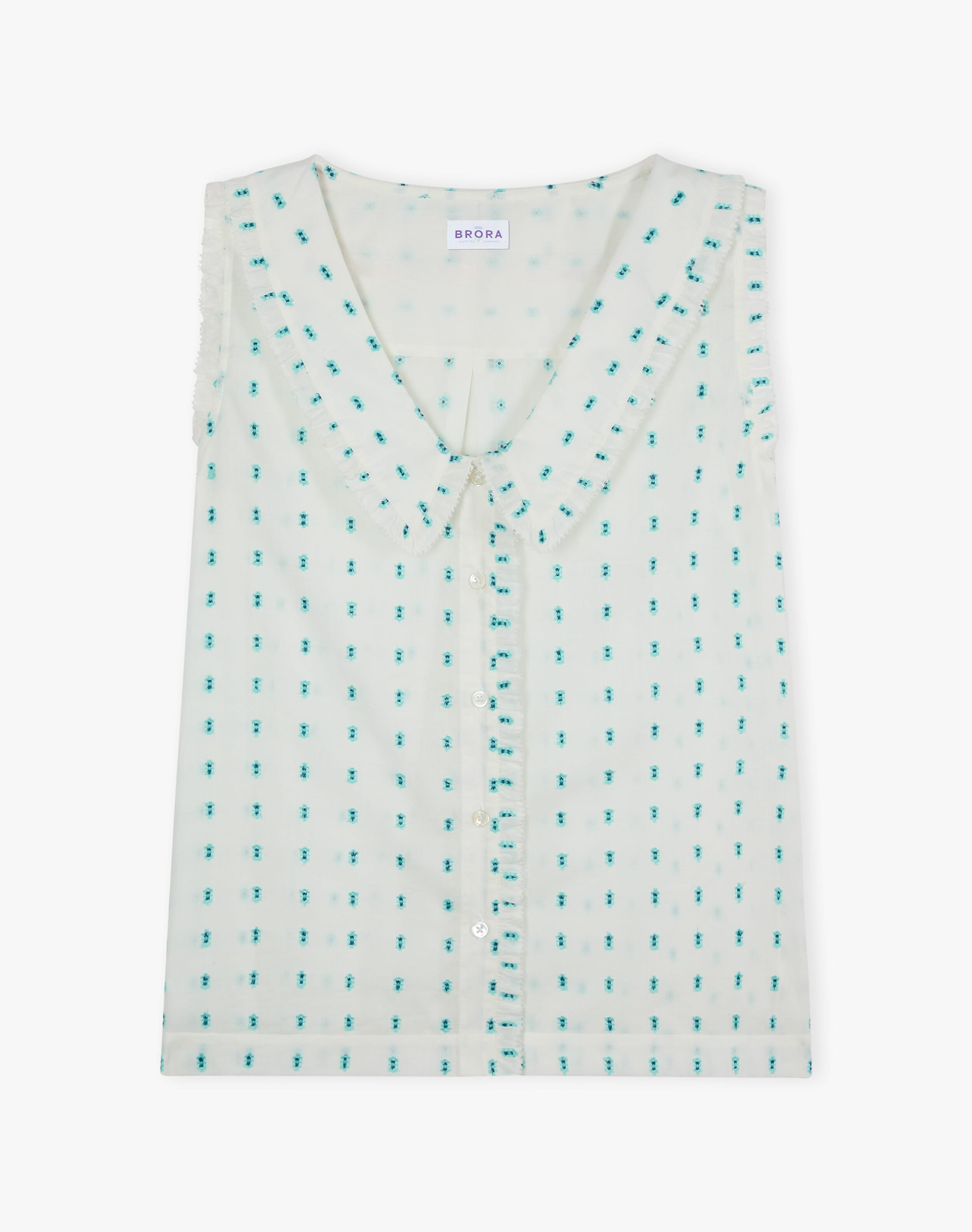 Cotton Dobby Sleeveless Blouse