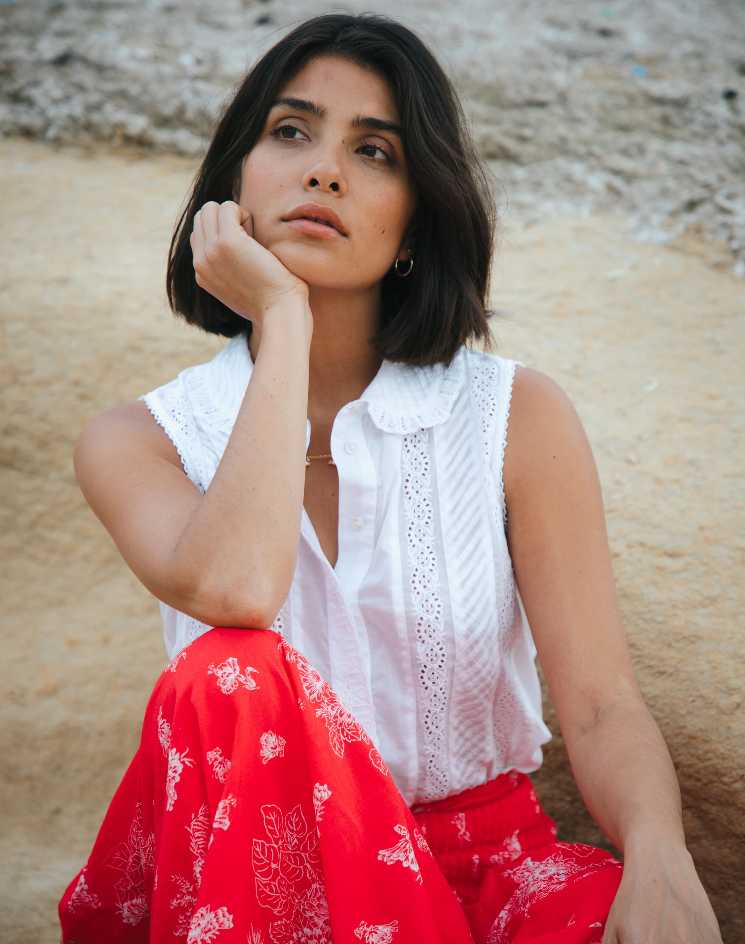 Organic Cotton Sleeveless Blouse