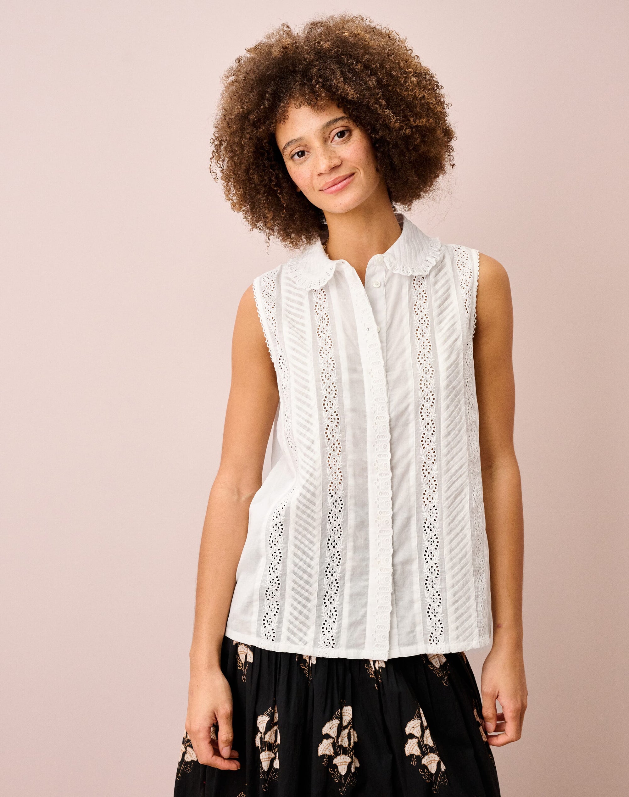 Organic Cotton Sleeveless Blouse