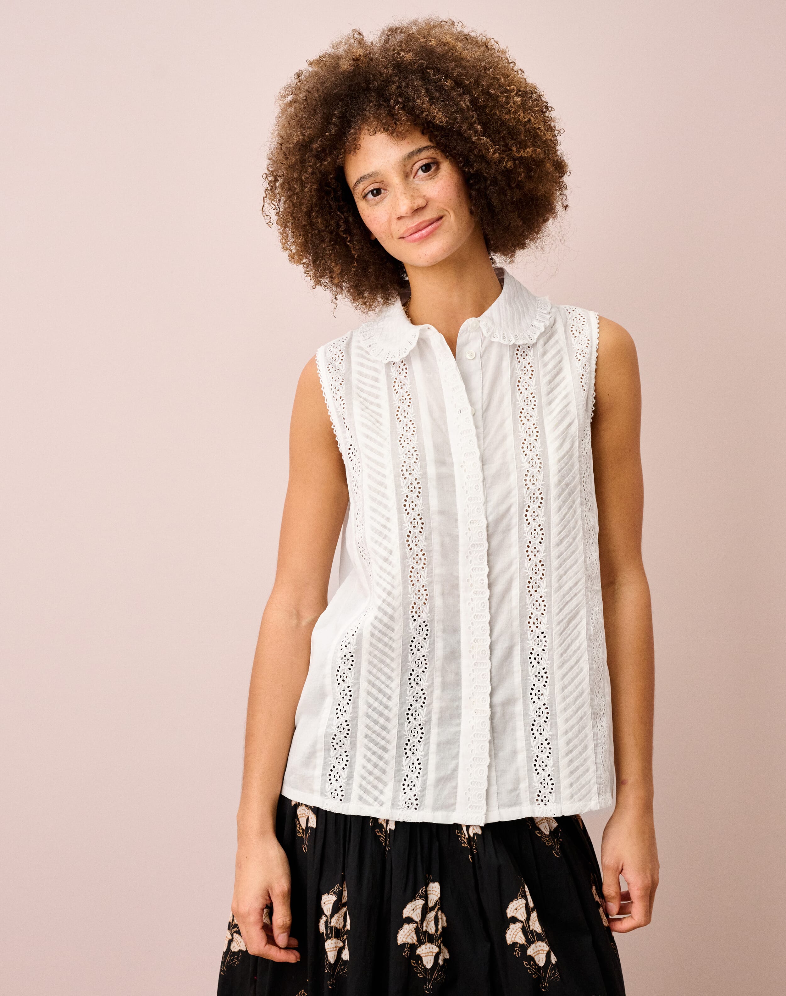 Organic Cotton Sleeveless Blouse