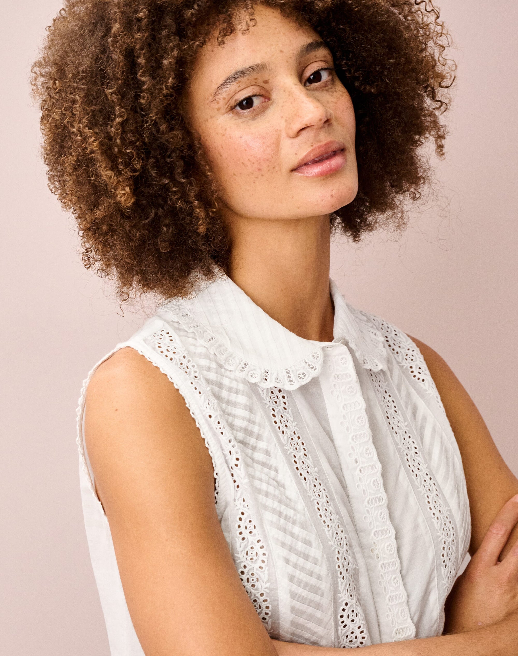 Organic Cotton Sleeveless Blouse