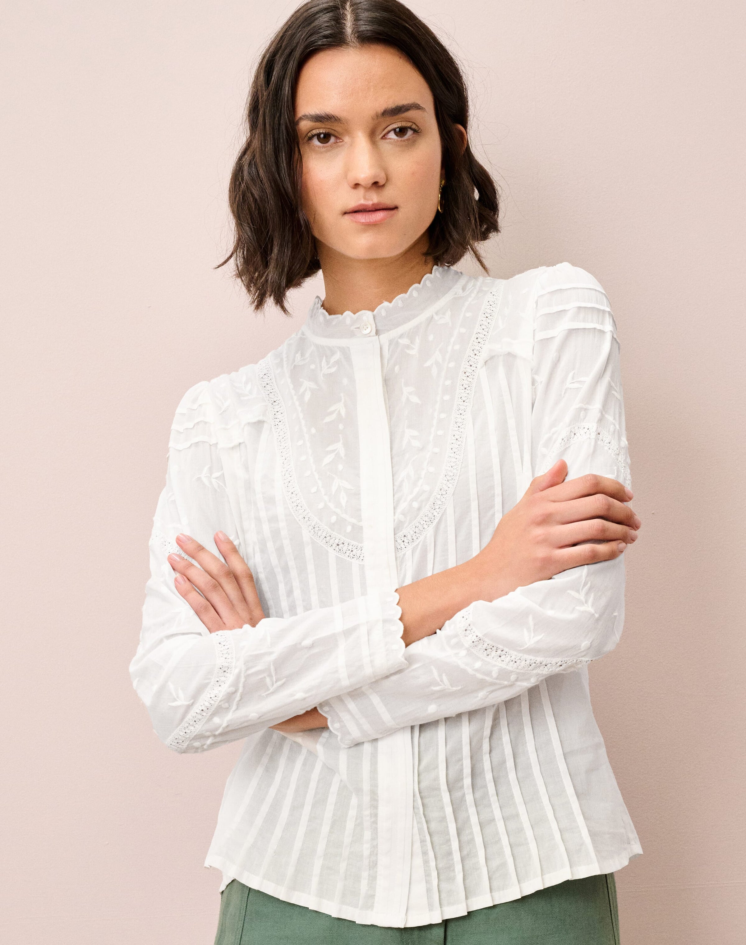 Organic Cotton Embroidered Blouse
