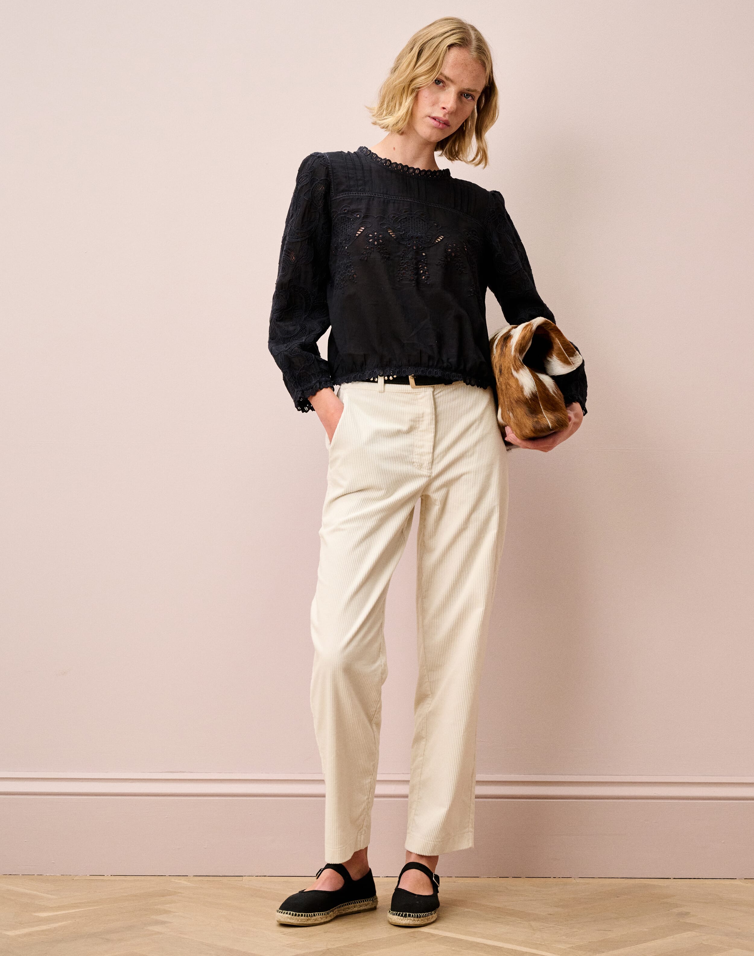 Organic Cotton Broderie Anglaise Blouse
