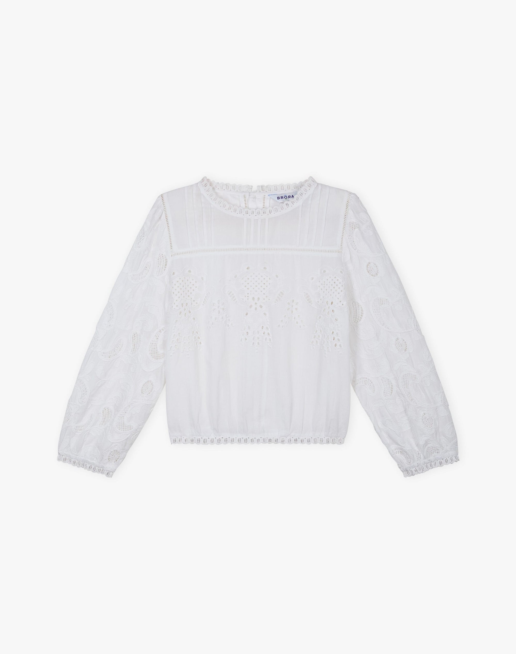 Organic Cotton Broderie Anglaise Blouse