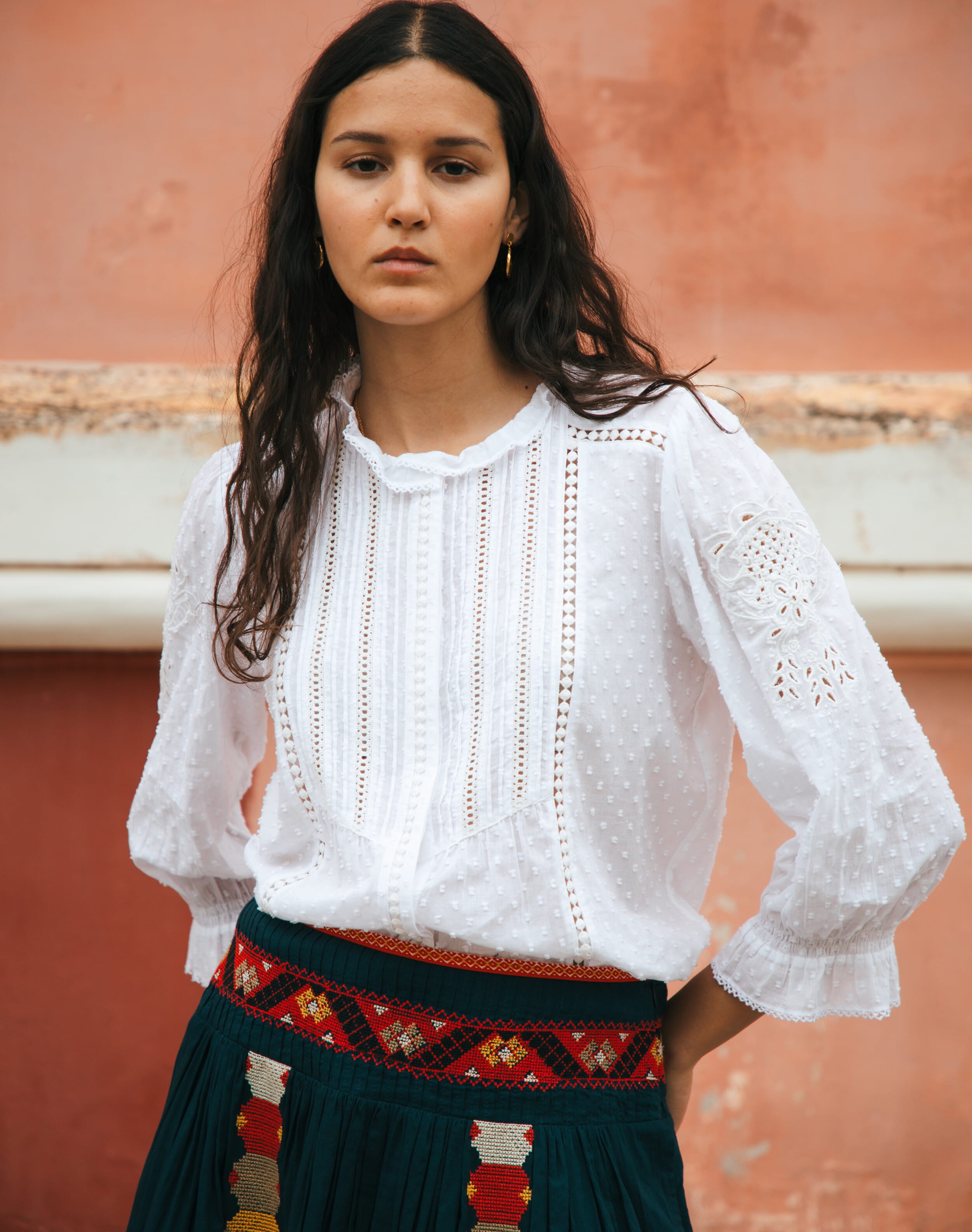 Organic Cotton Dobby Blouse