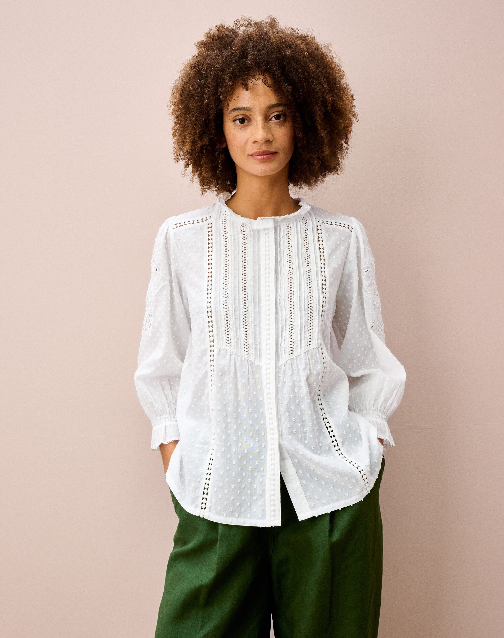 Organic Cotton Dobby Blouse