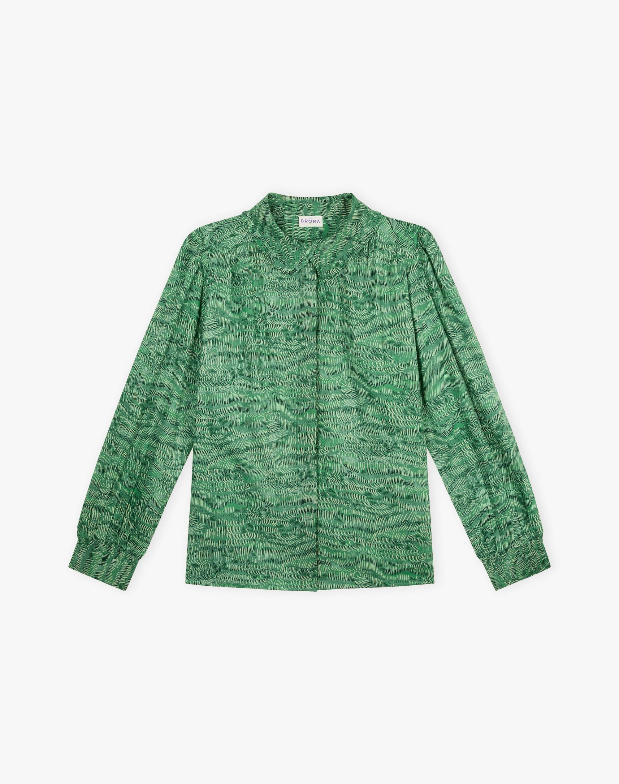 Organic Cotton Painterly Print Blouse
