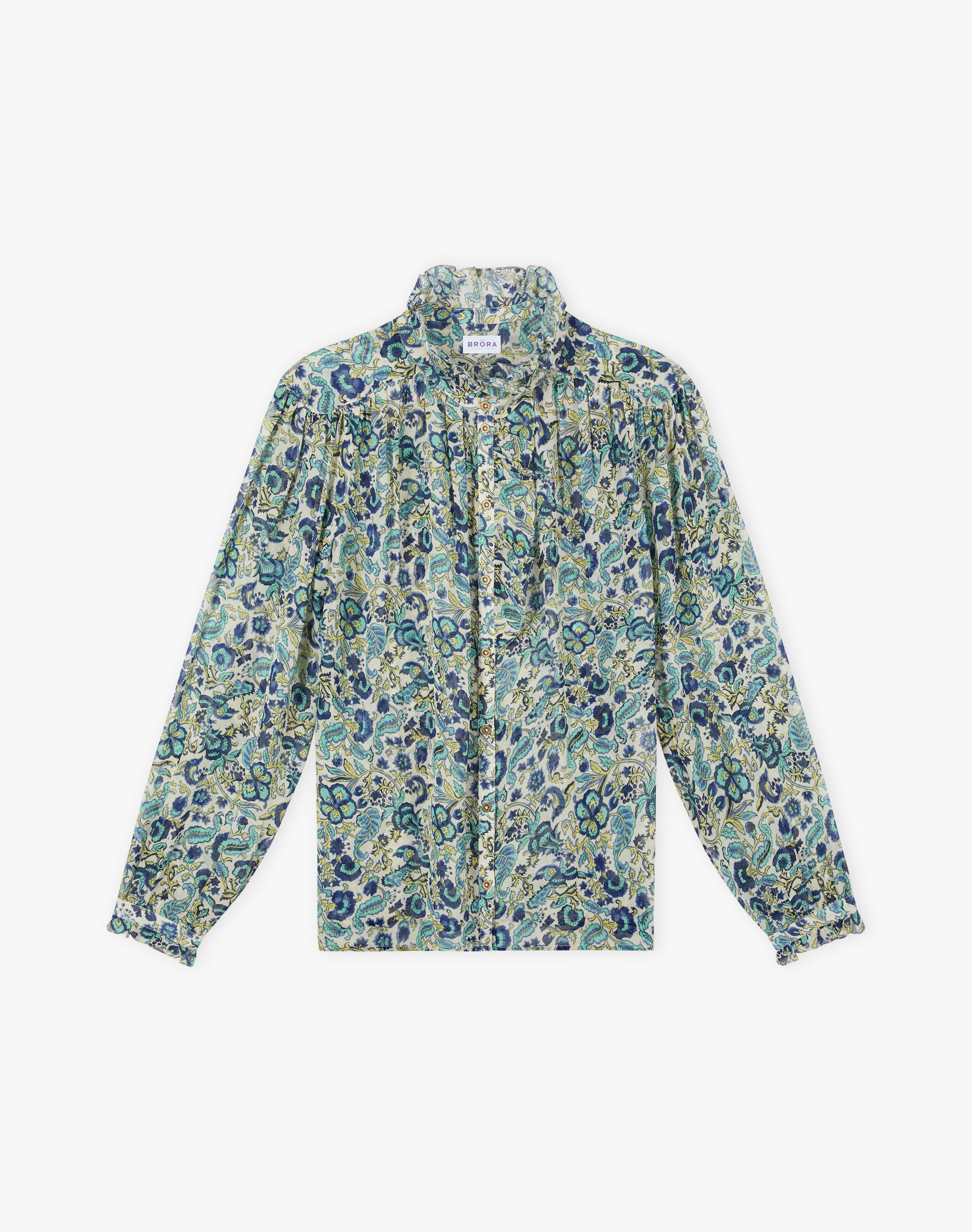 Silk Frill Front Blouse