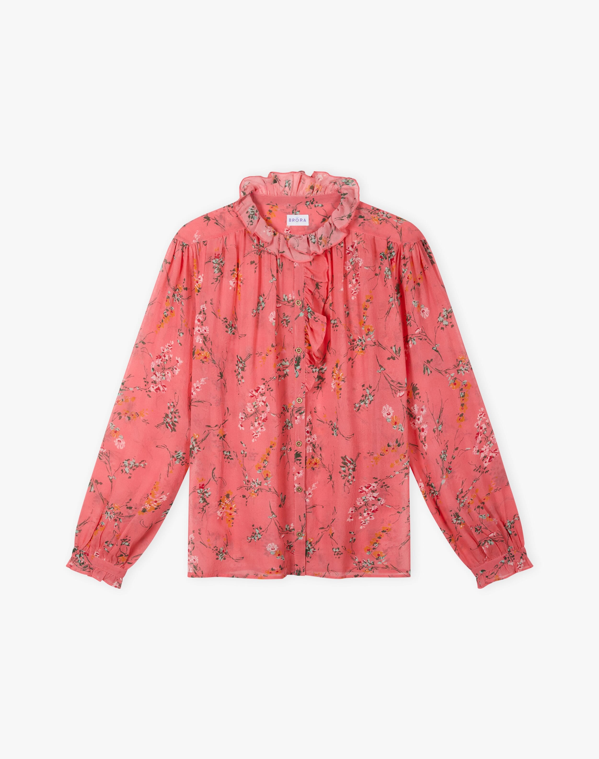 Silk Frill Front Blouse