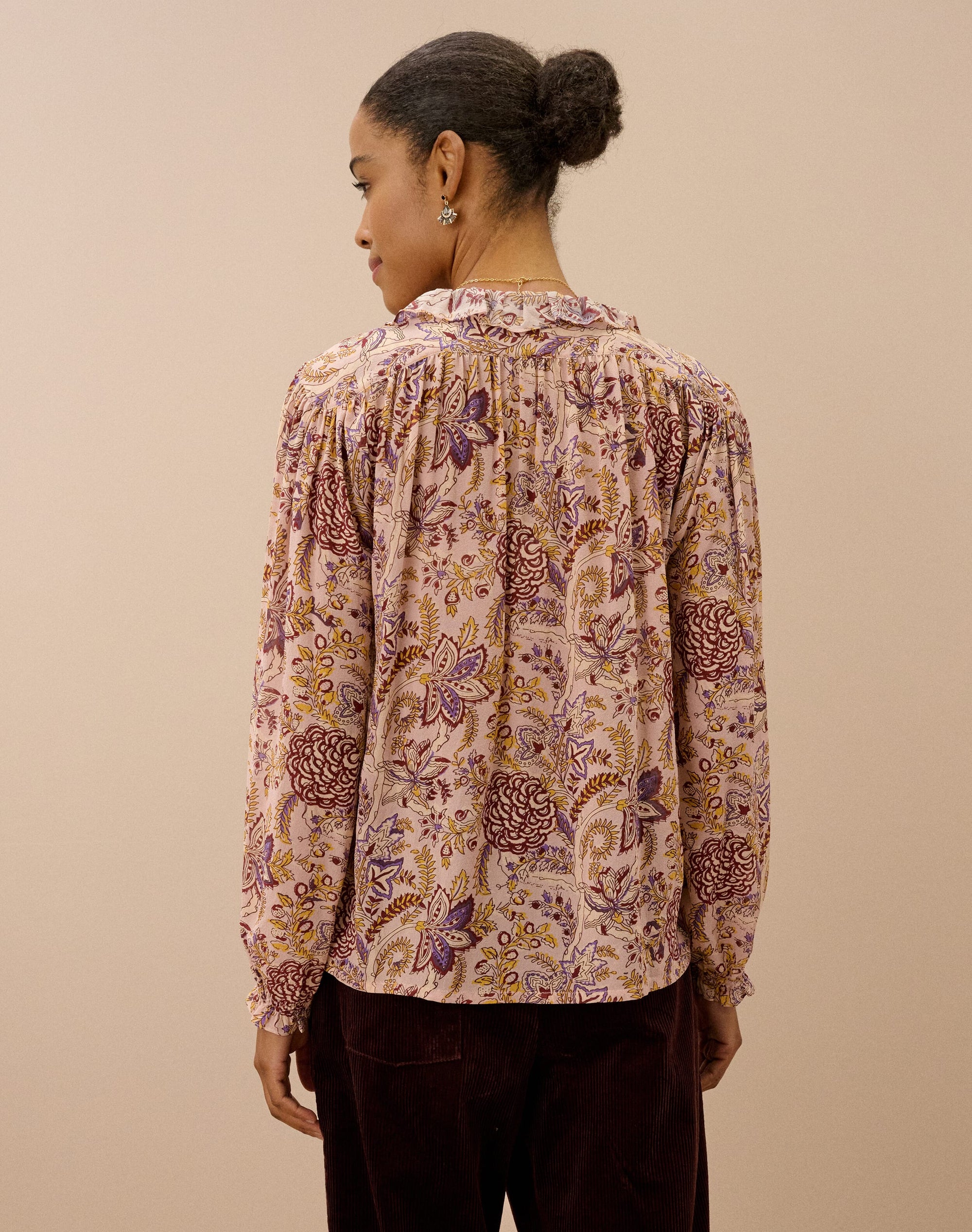 Silk Frill Front Blouse
