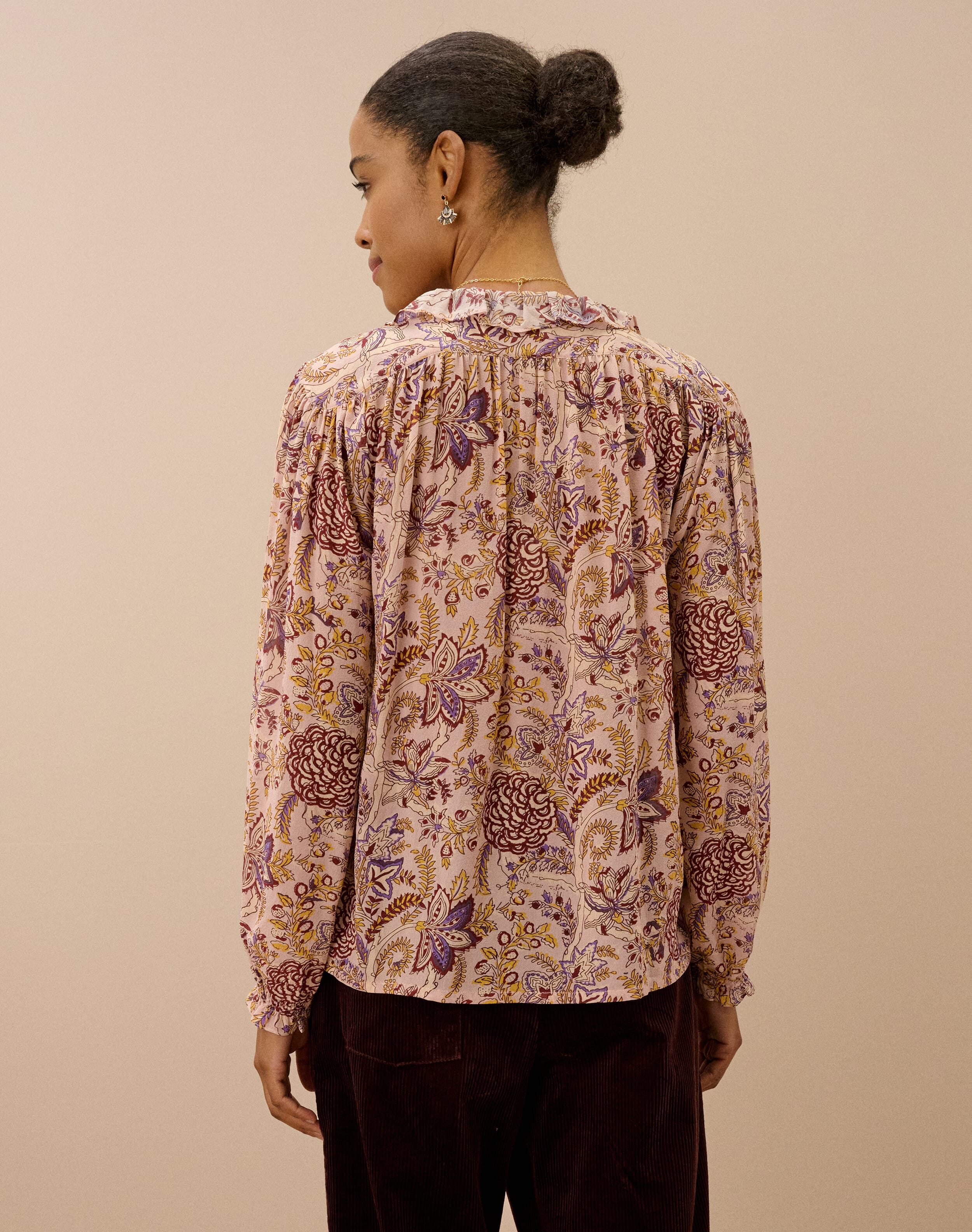 Silk Frill Front Blouse