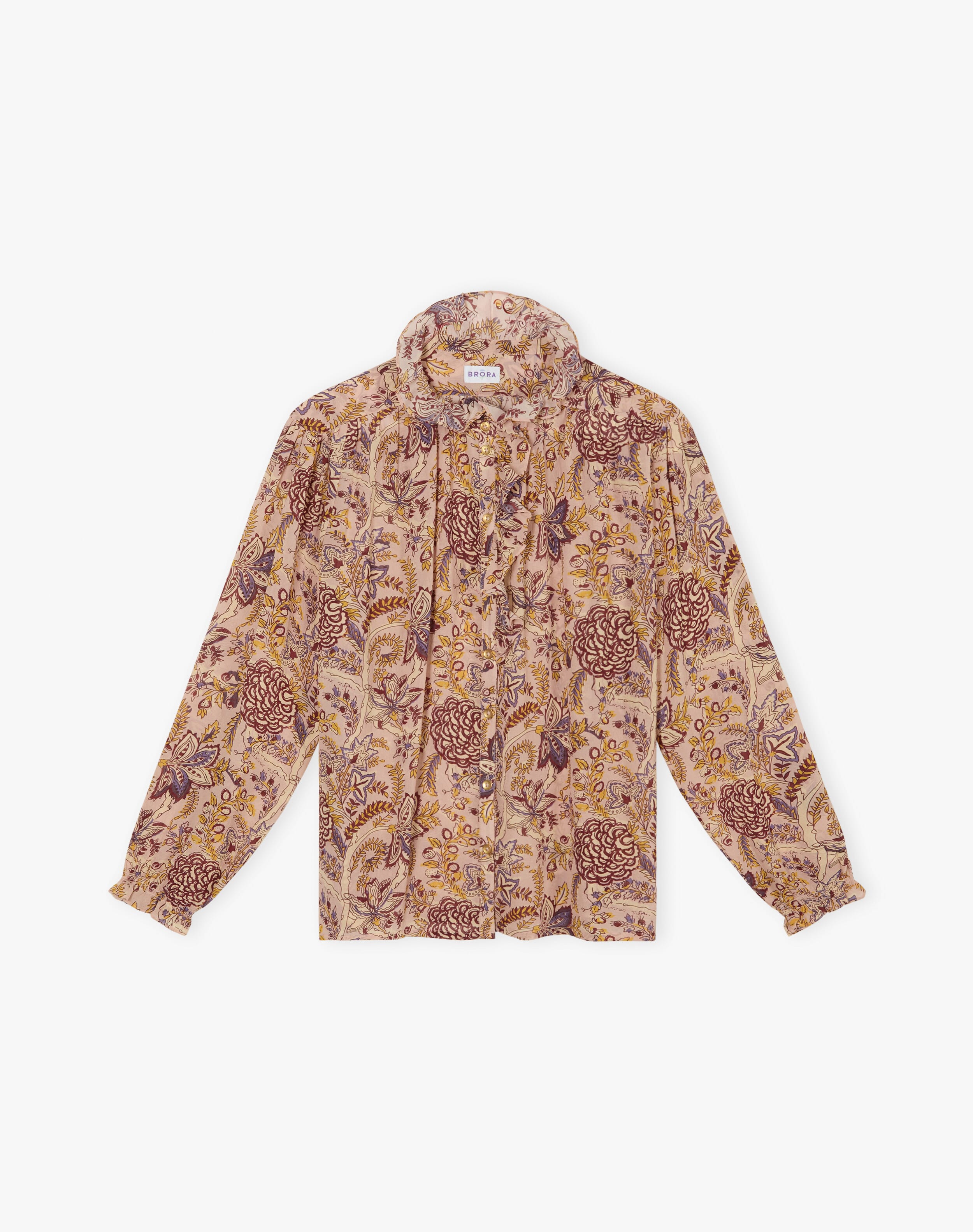 Silk Frill Front Blouse