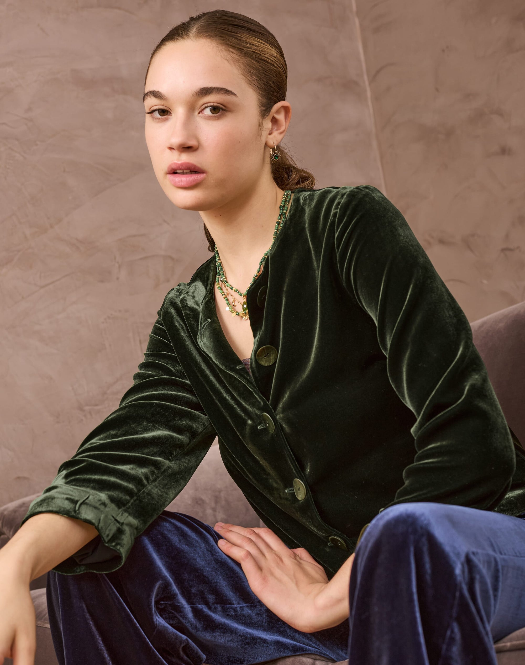 Silk Velvet Cardigan