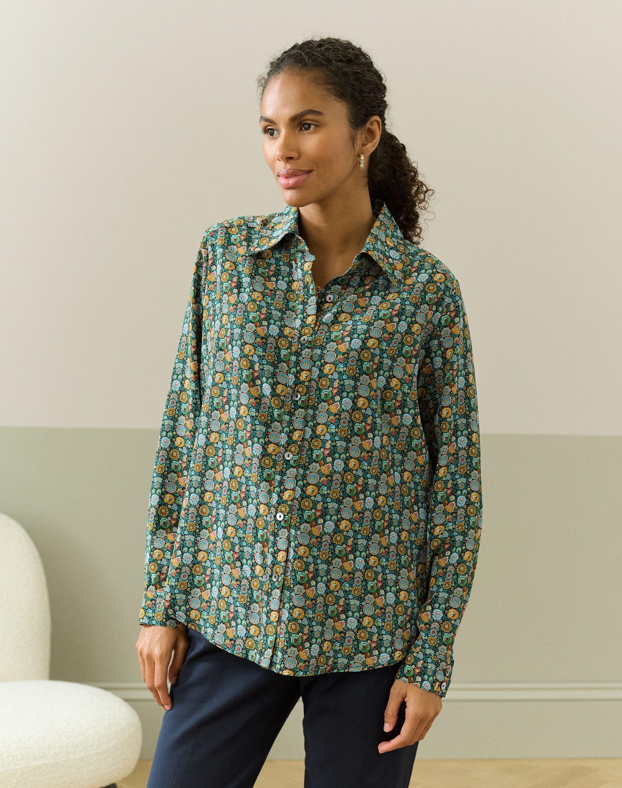 Liberty Print Silk Shirt