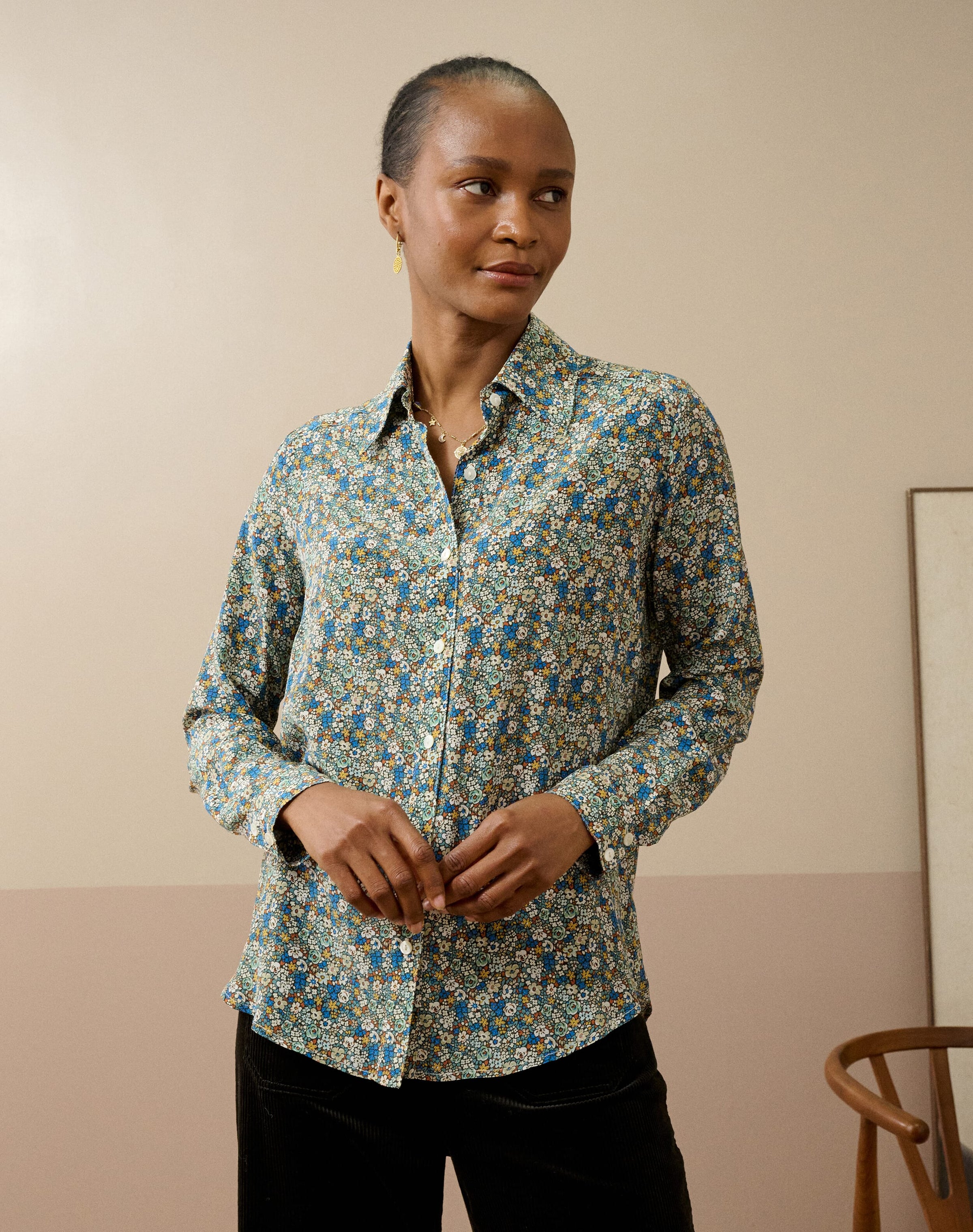 Liberty Print Silk Shirt