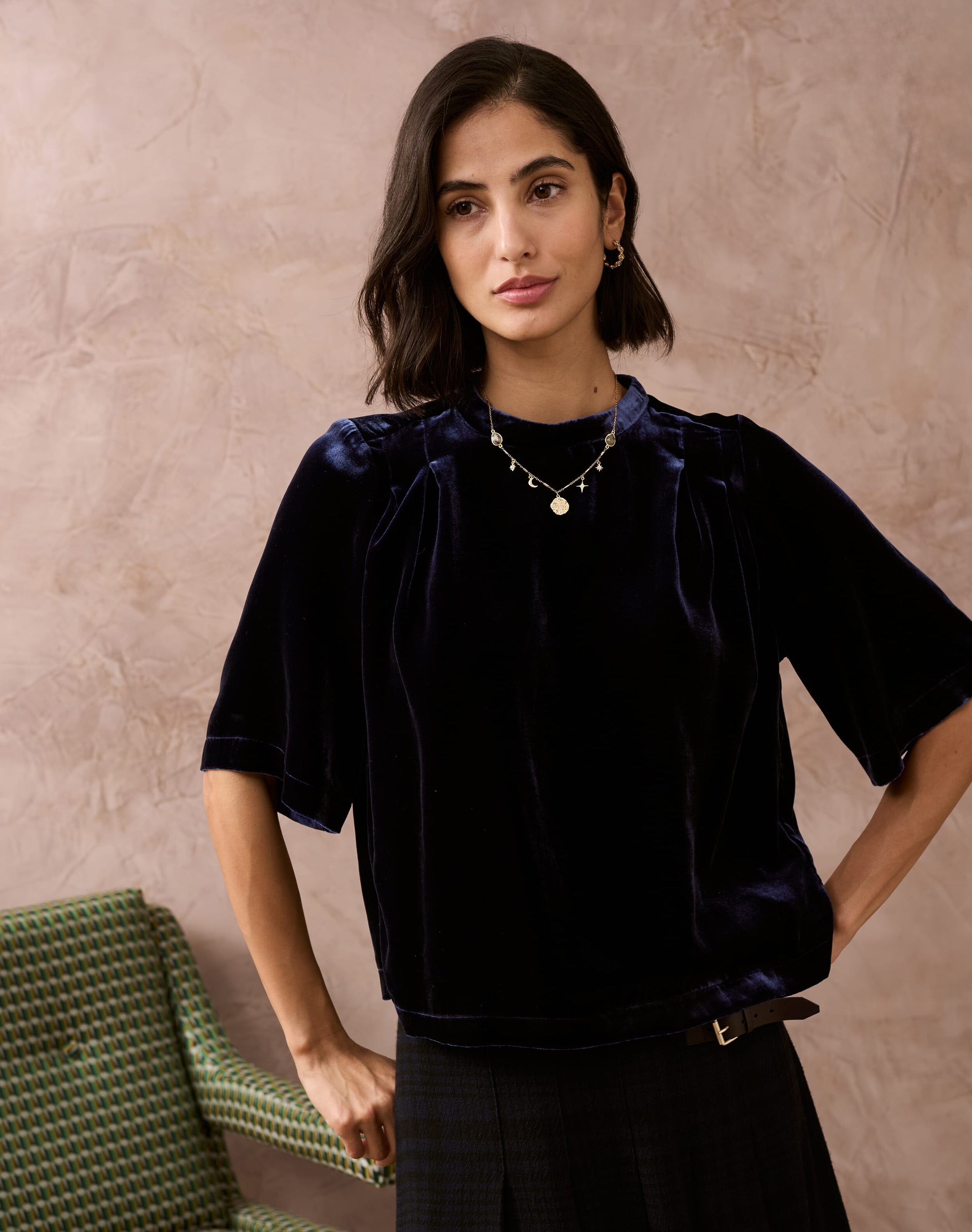 Silk Velvet Blouse